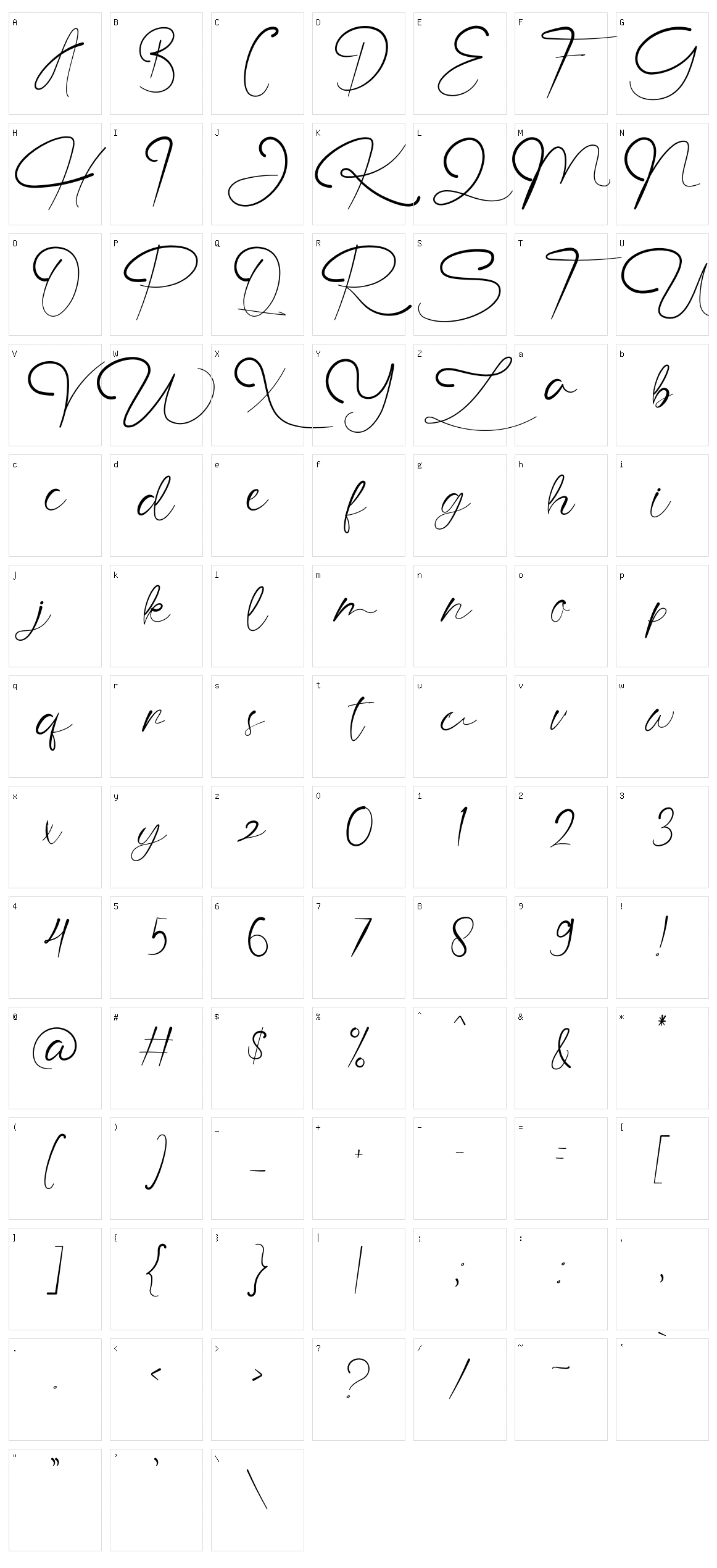 The Angellica Character Set