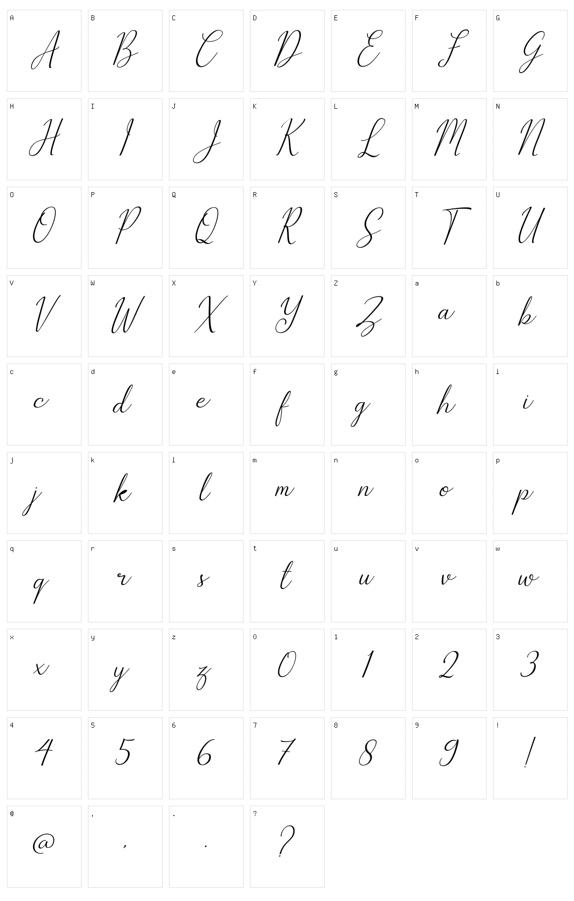 The Bellovia Character Set