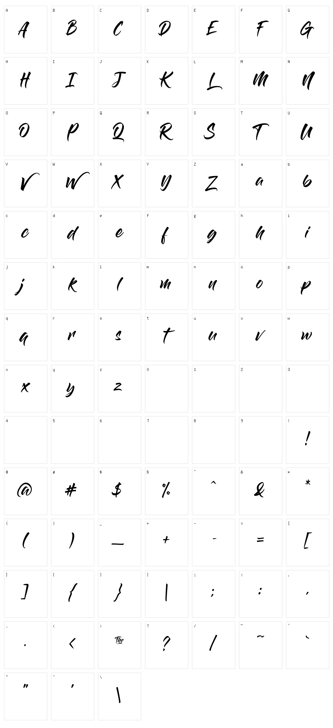 The Breakdown Character Set