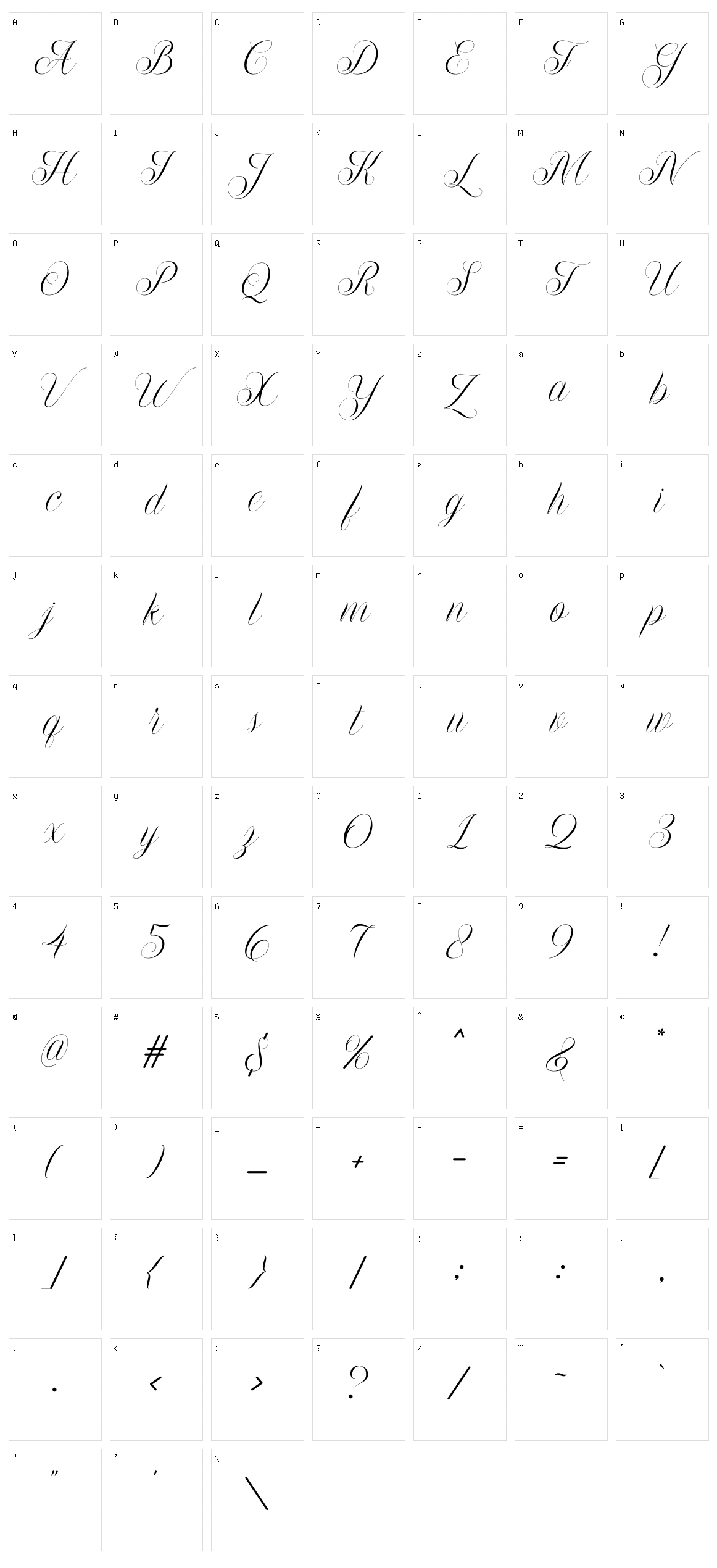 The Flourish Character Set