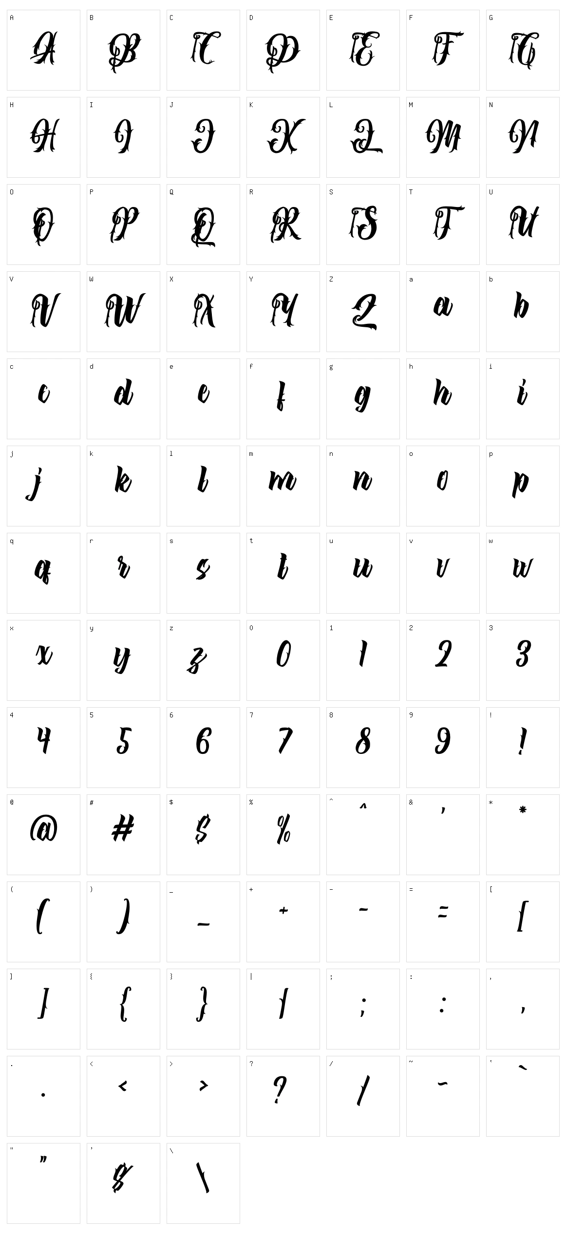 The Lastring Character Set