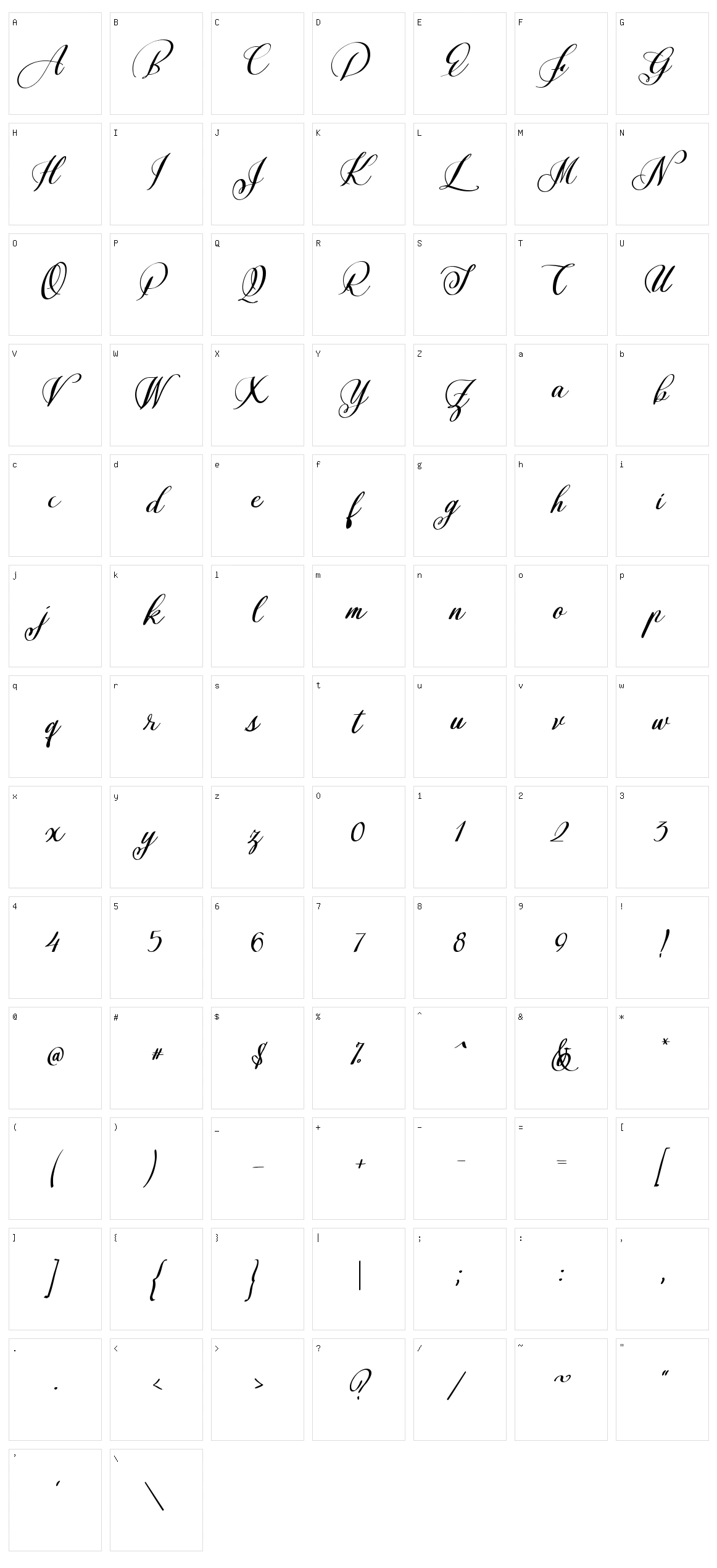 The Longlight Character Set