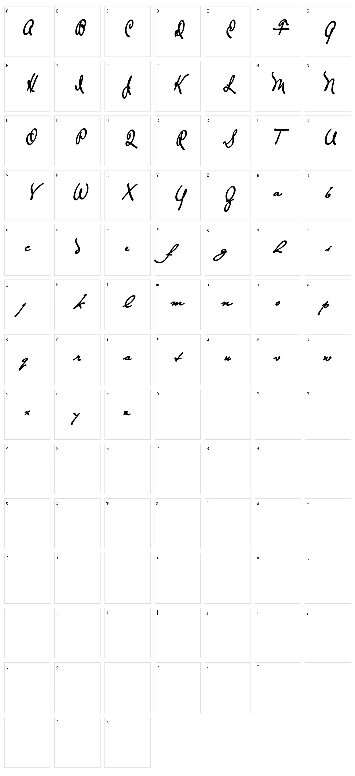 The Loyalist Character Set