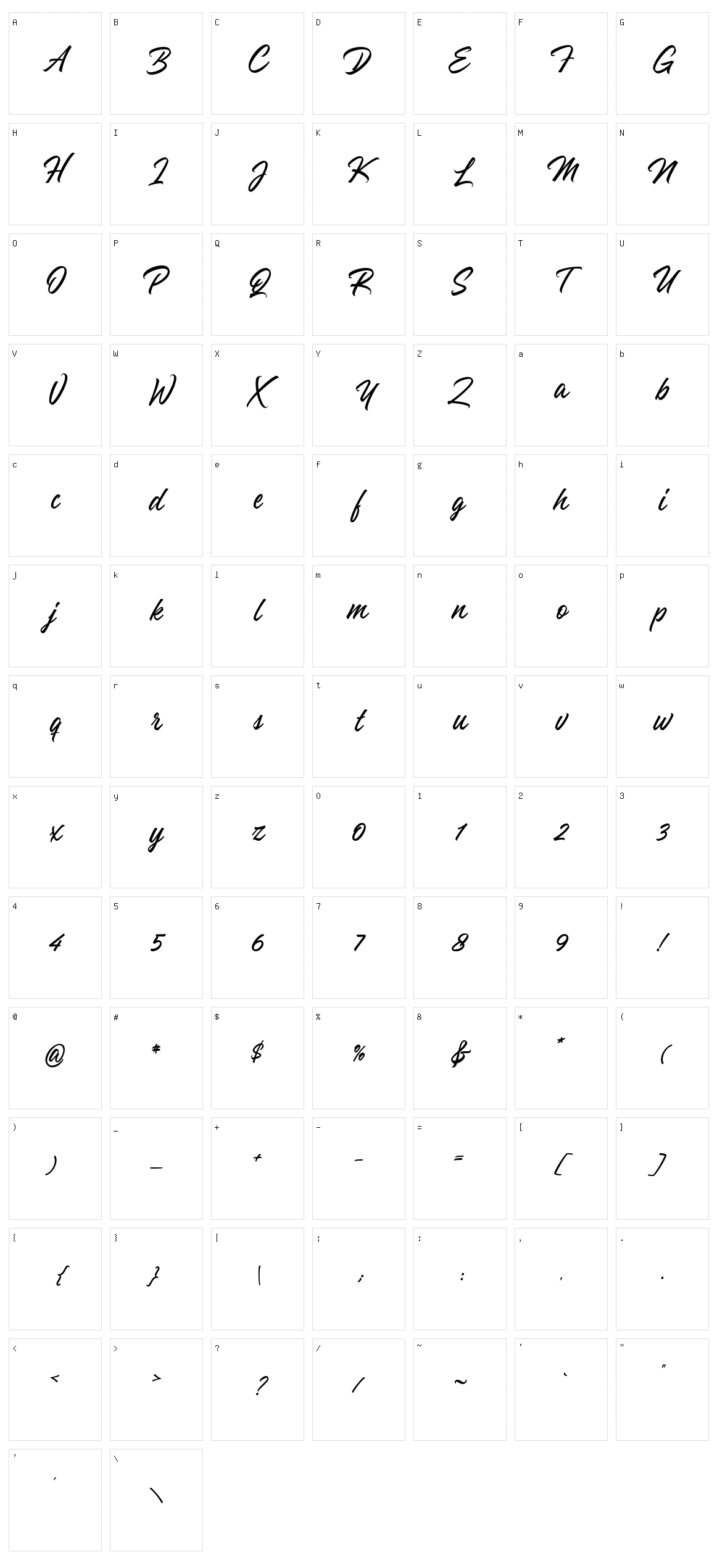 The Lunatique Character Set