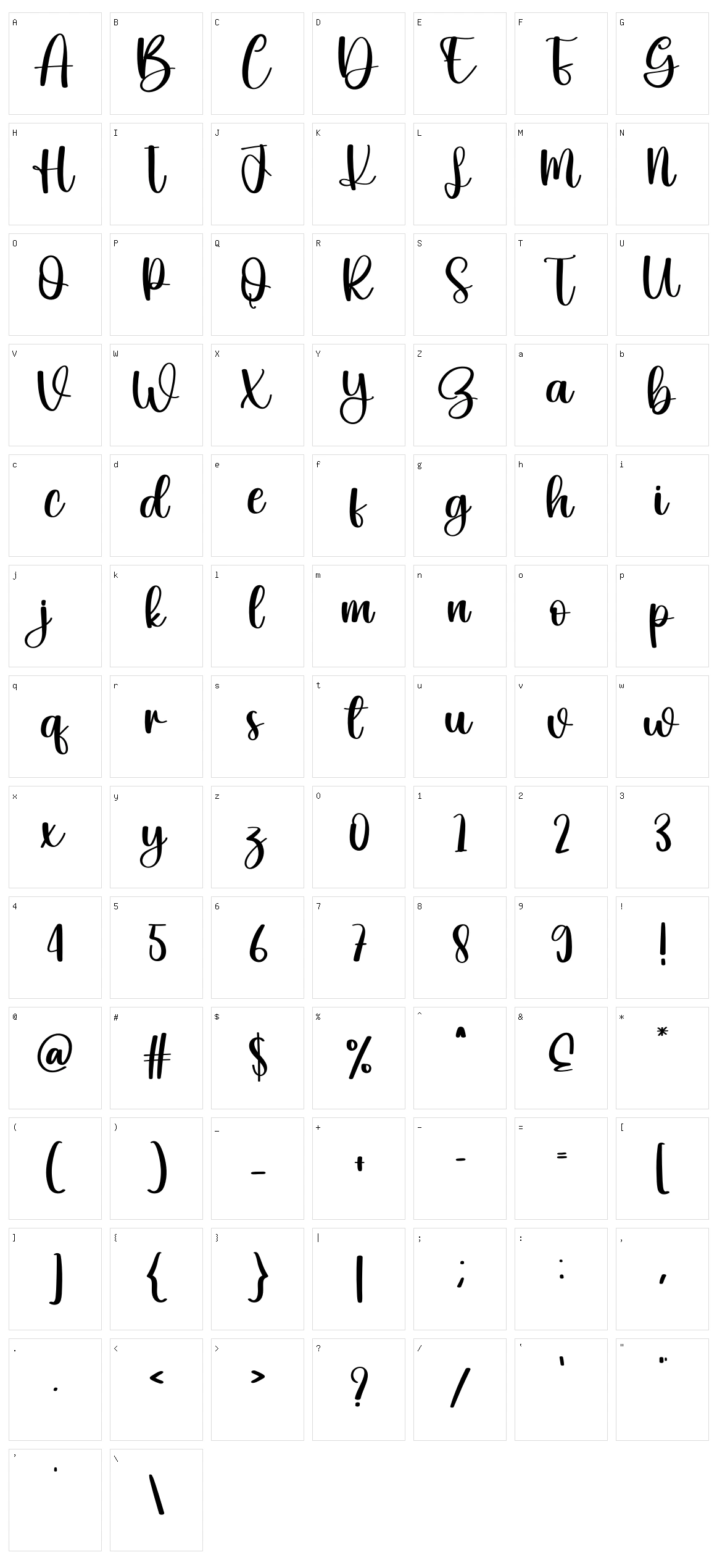 The Smile Character Set