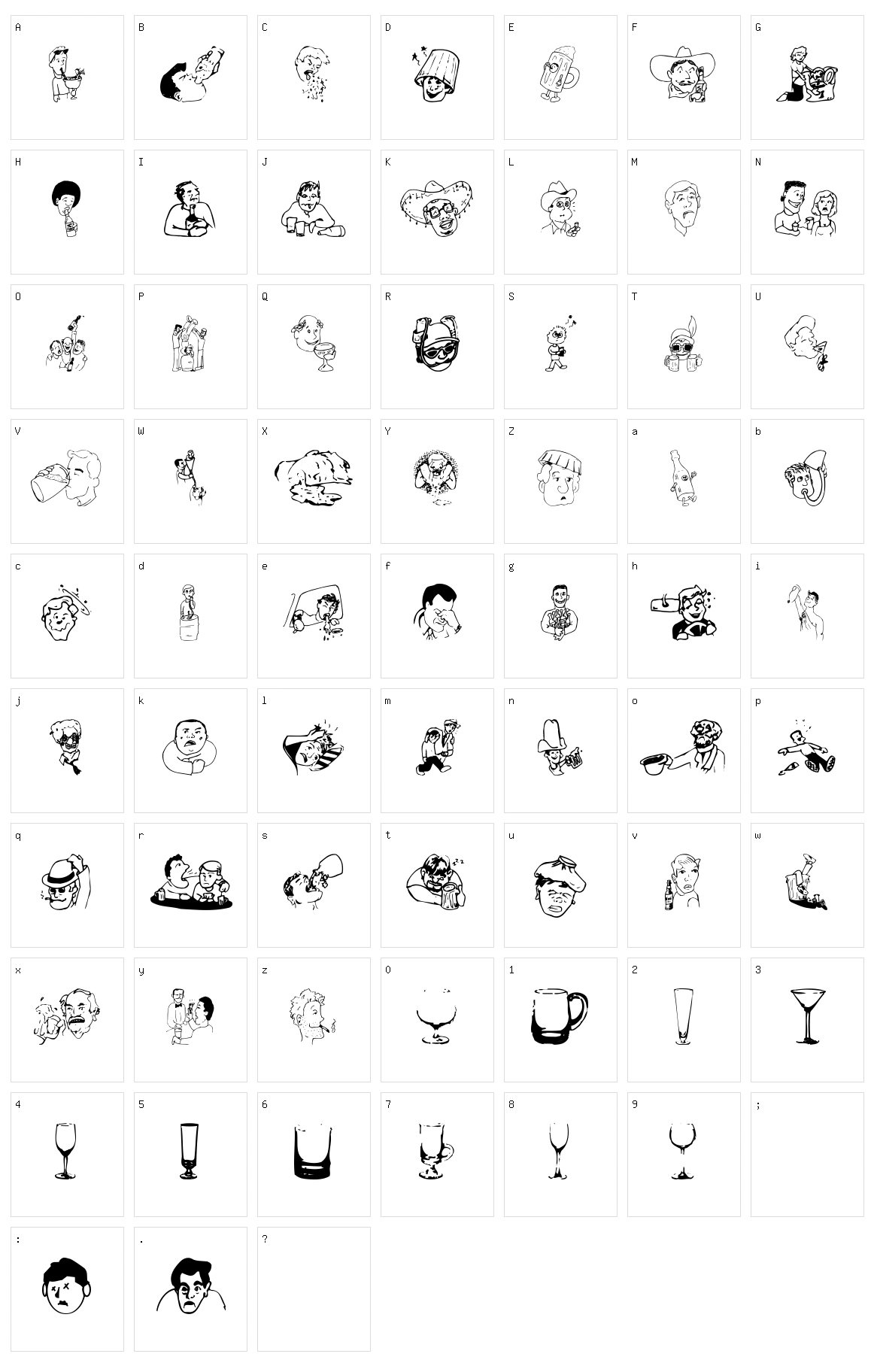 Booze Bats Character Set