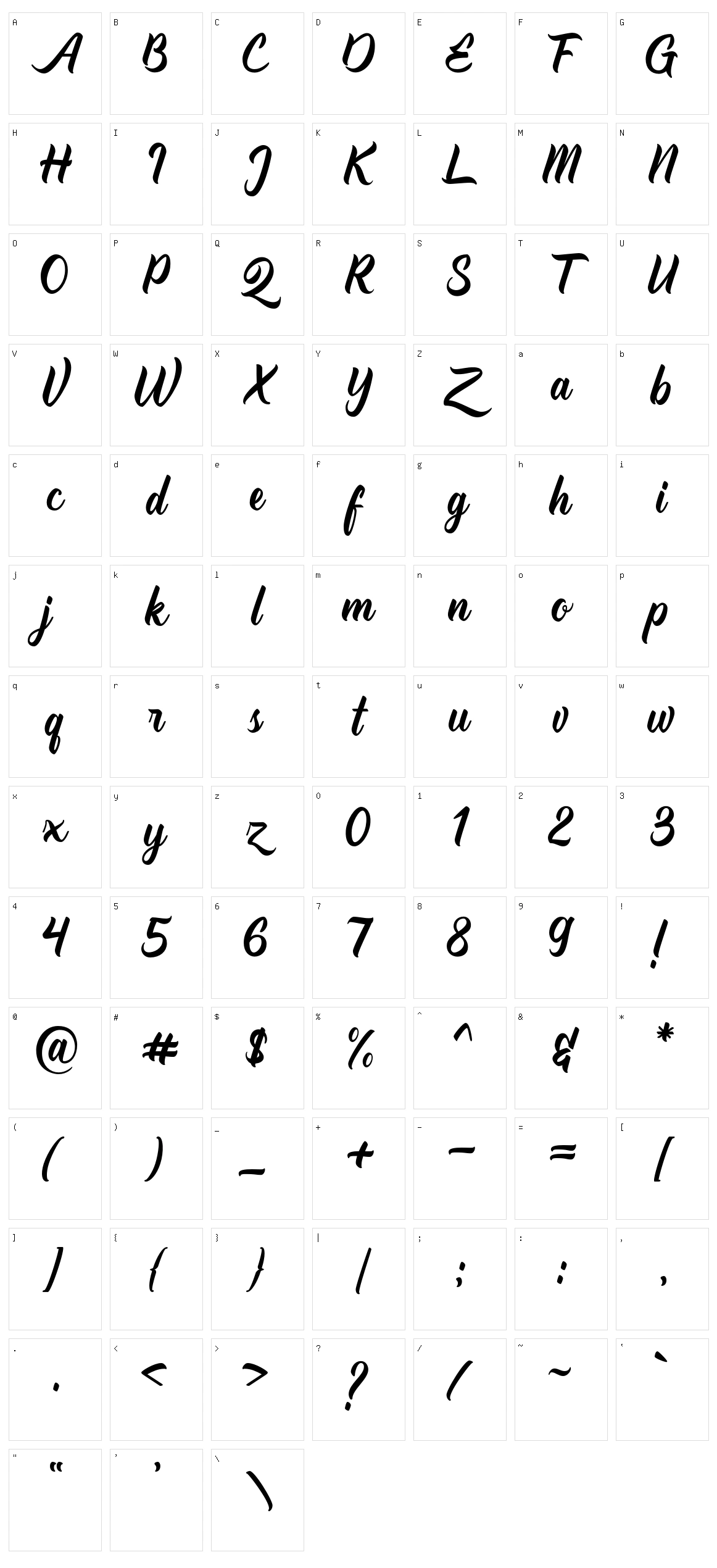 Trade Mark Character Set