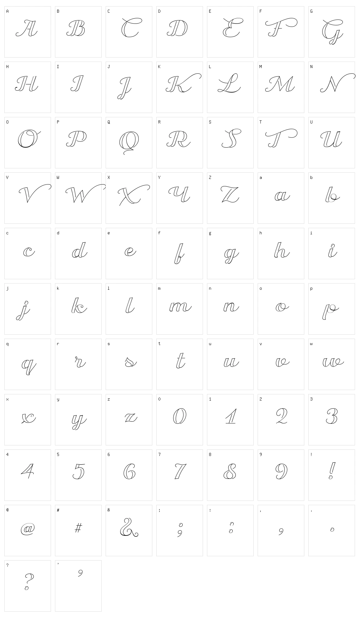 Transatlantic Cruise Character Set