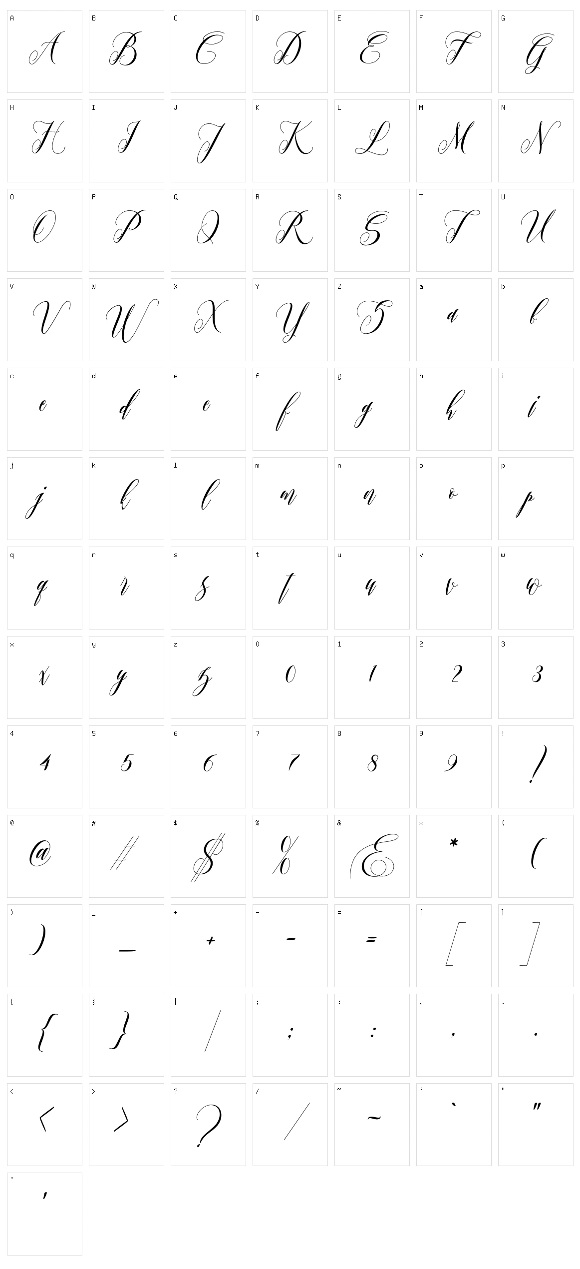 Twetter Character Set