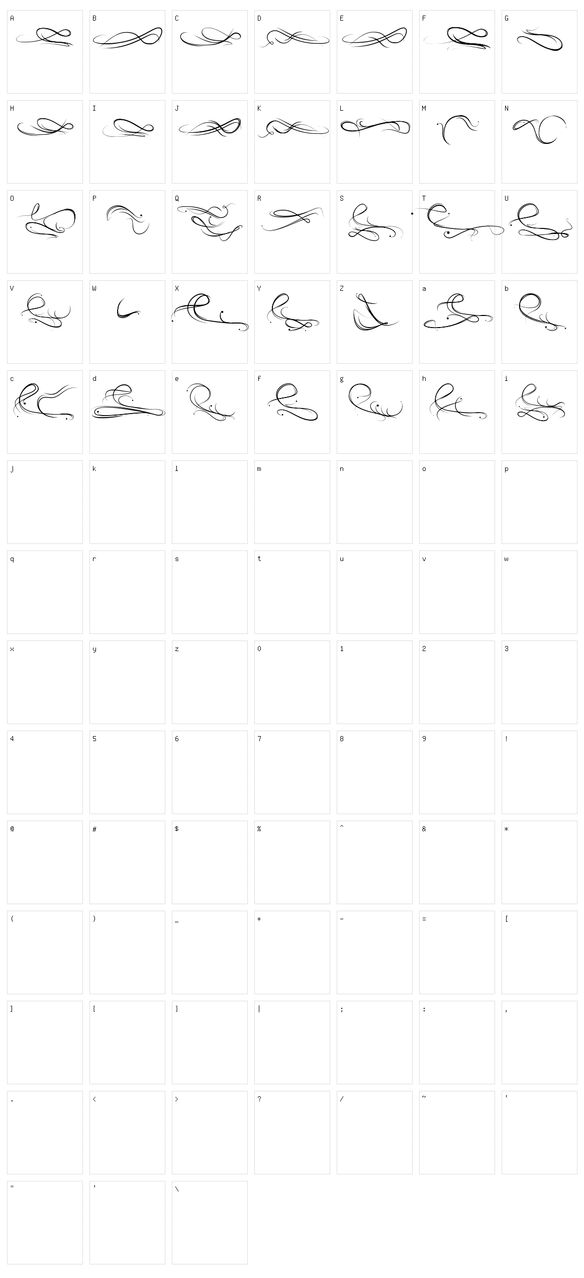 Eau de rose Character Set