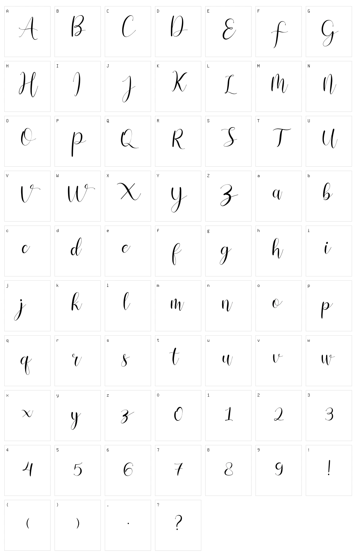 Vessia Character Set