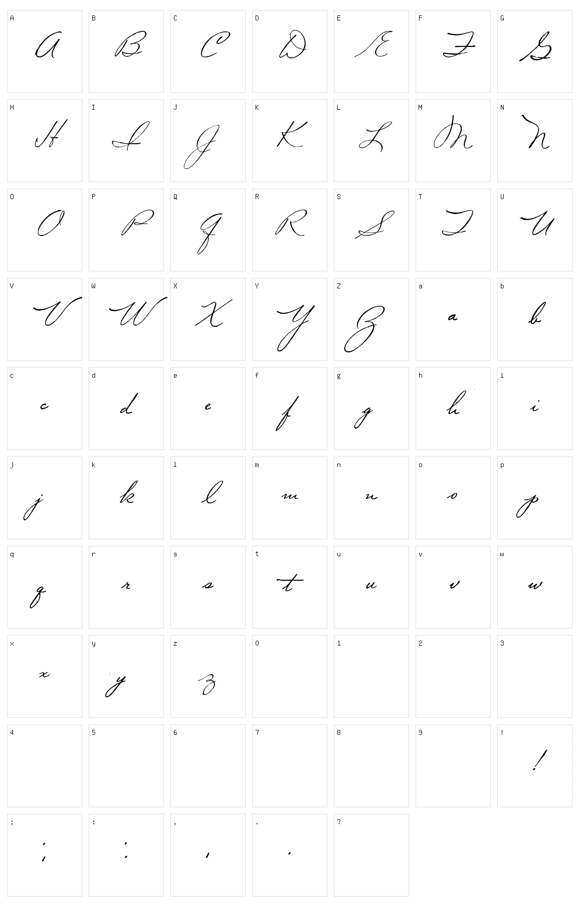 Volstead Character Set