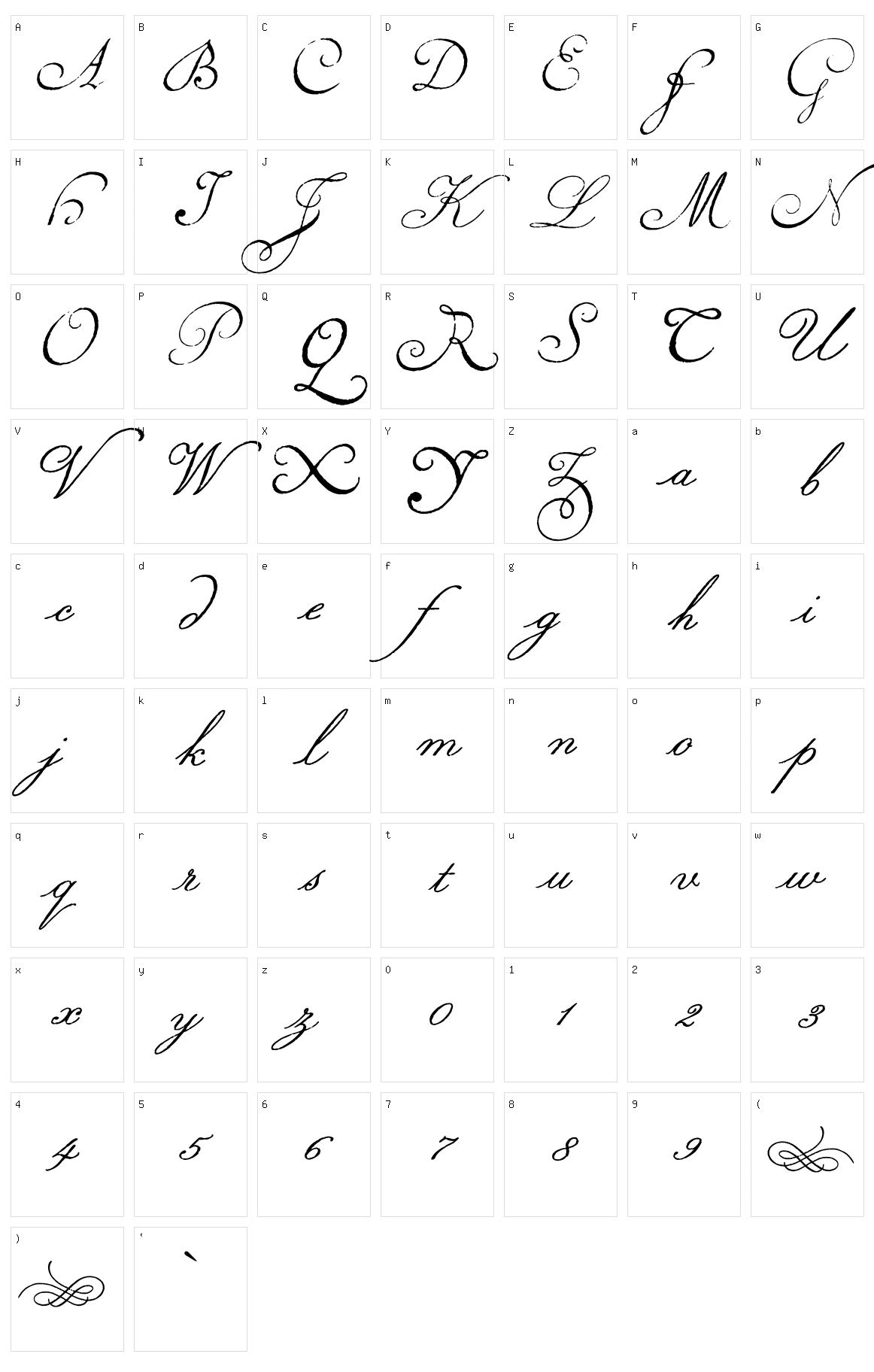 Volutes Character Set