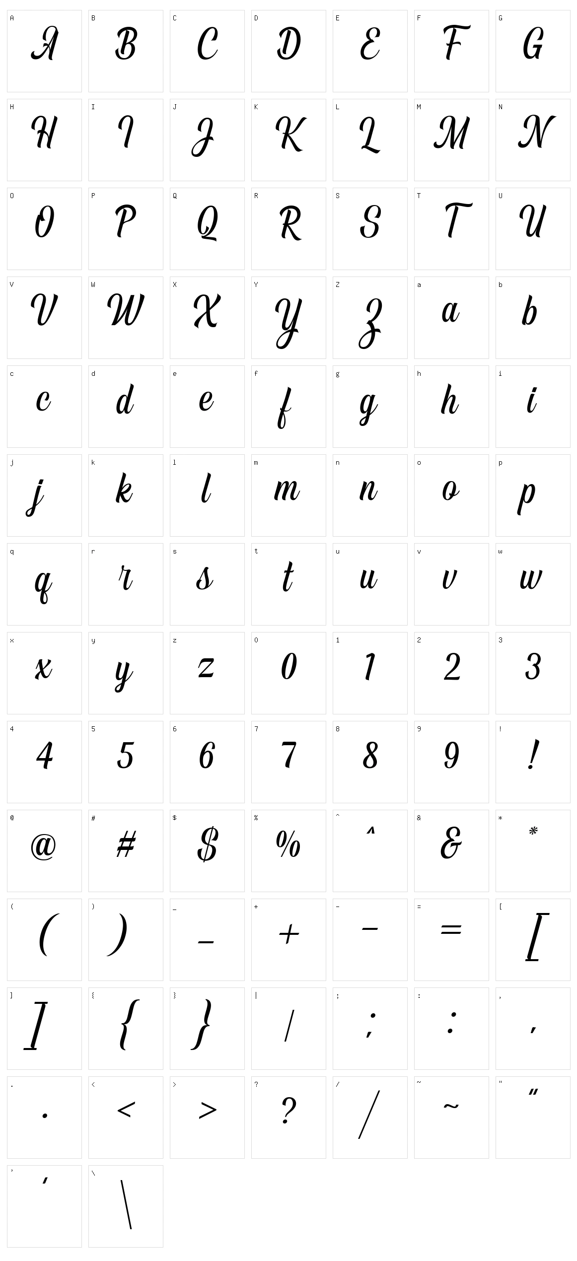 Vontgod Character Set