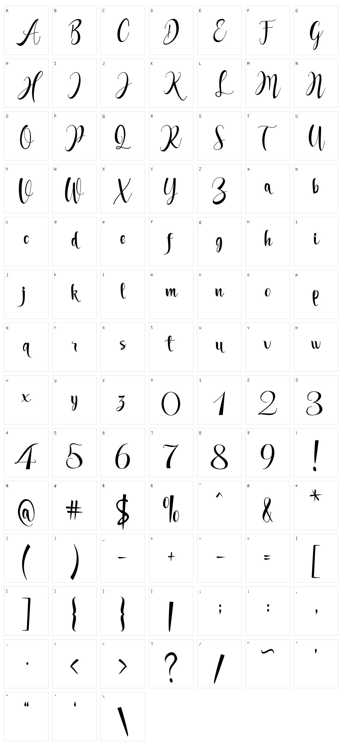 Waliya Character Set