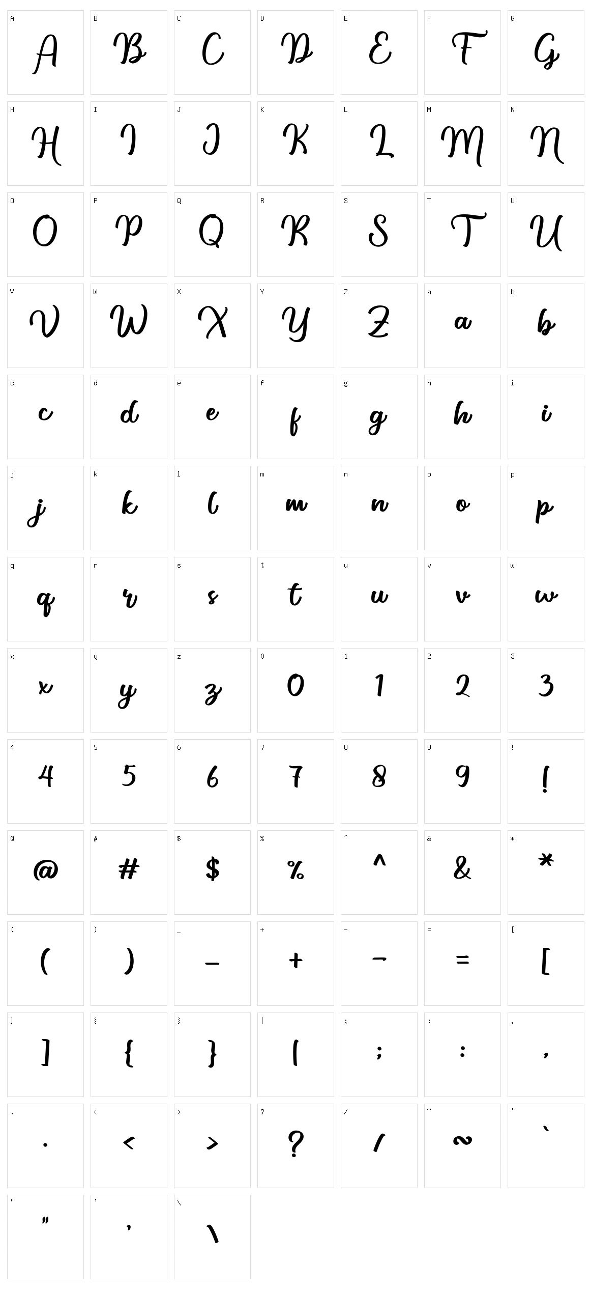 Wallenton Character Set