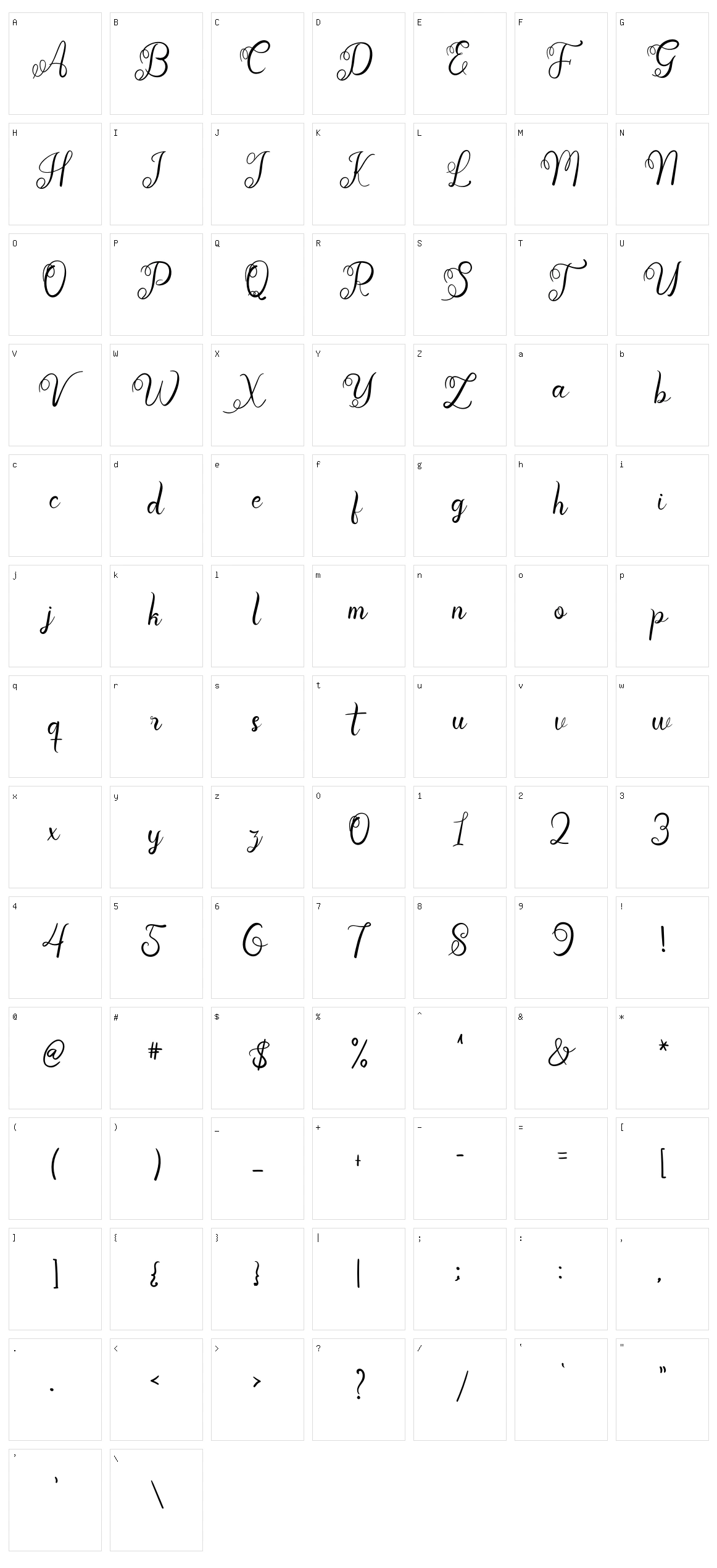 Wedding Invitation Character Set