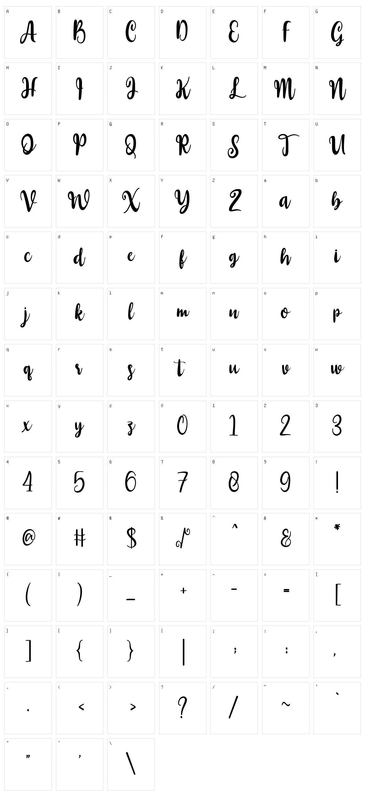 Westline Character Set