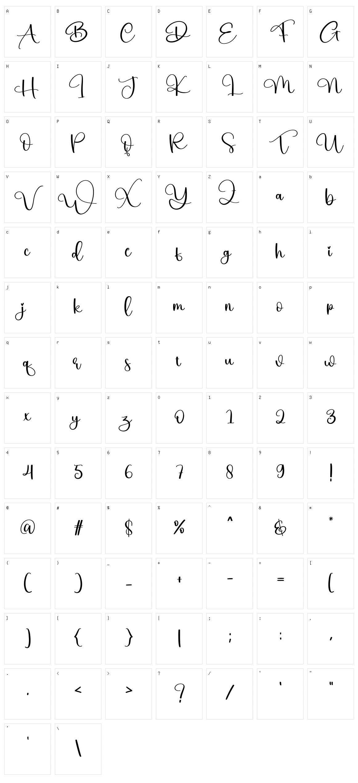 William Character Set