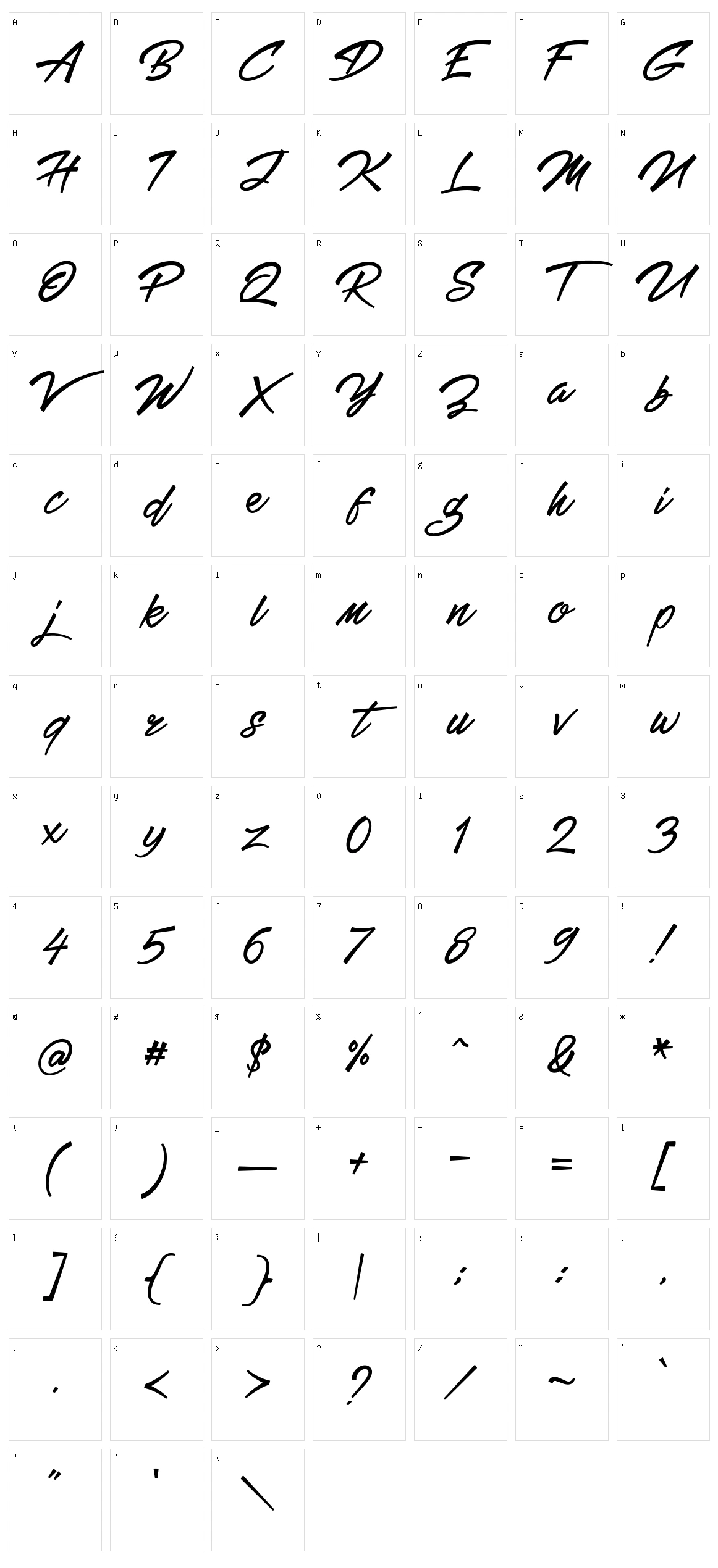 Windasa Character Set