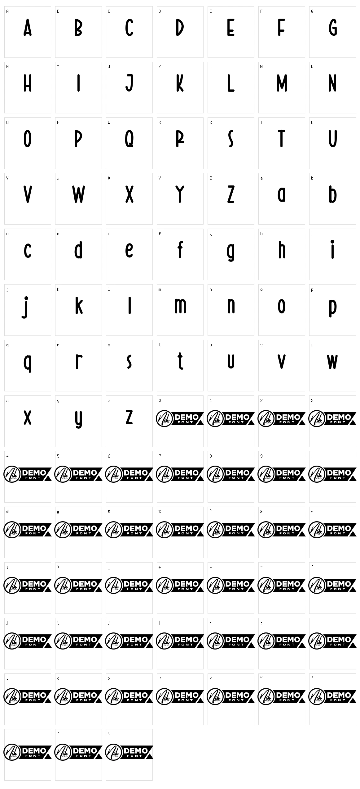 Winter Twisty Script Character Set