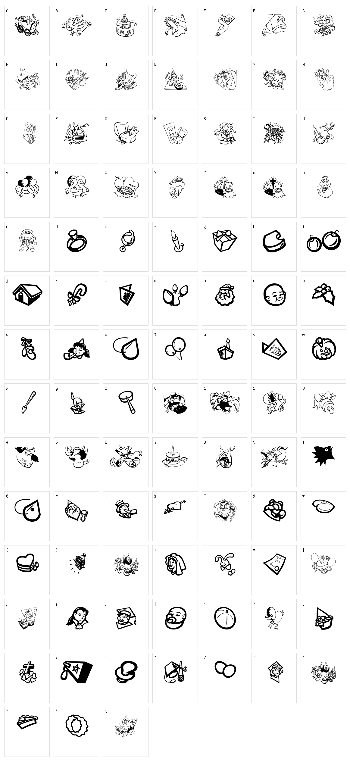 Occasiones Character Set