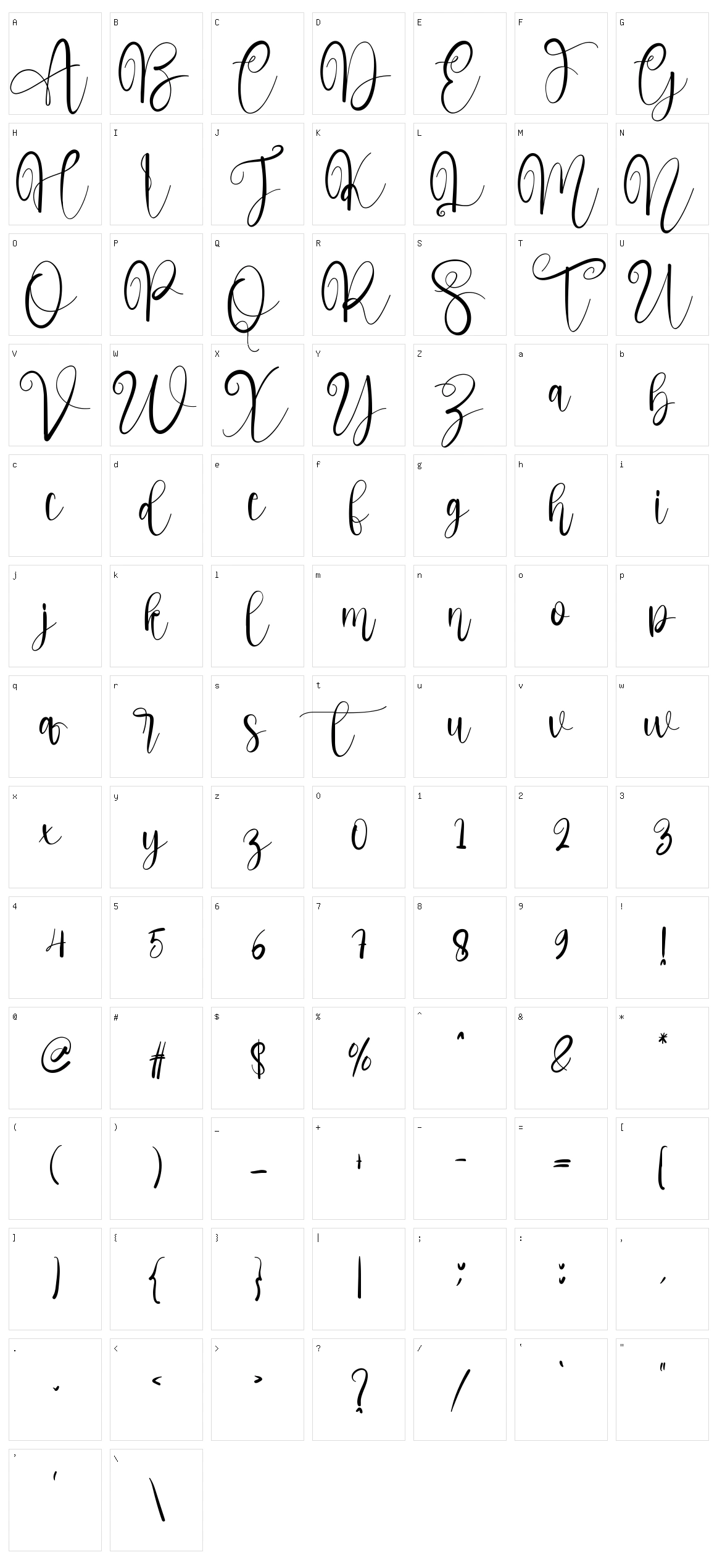 Workhouse Character Set