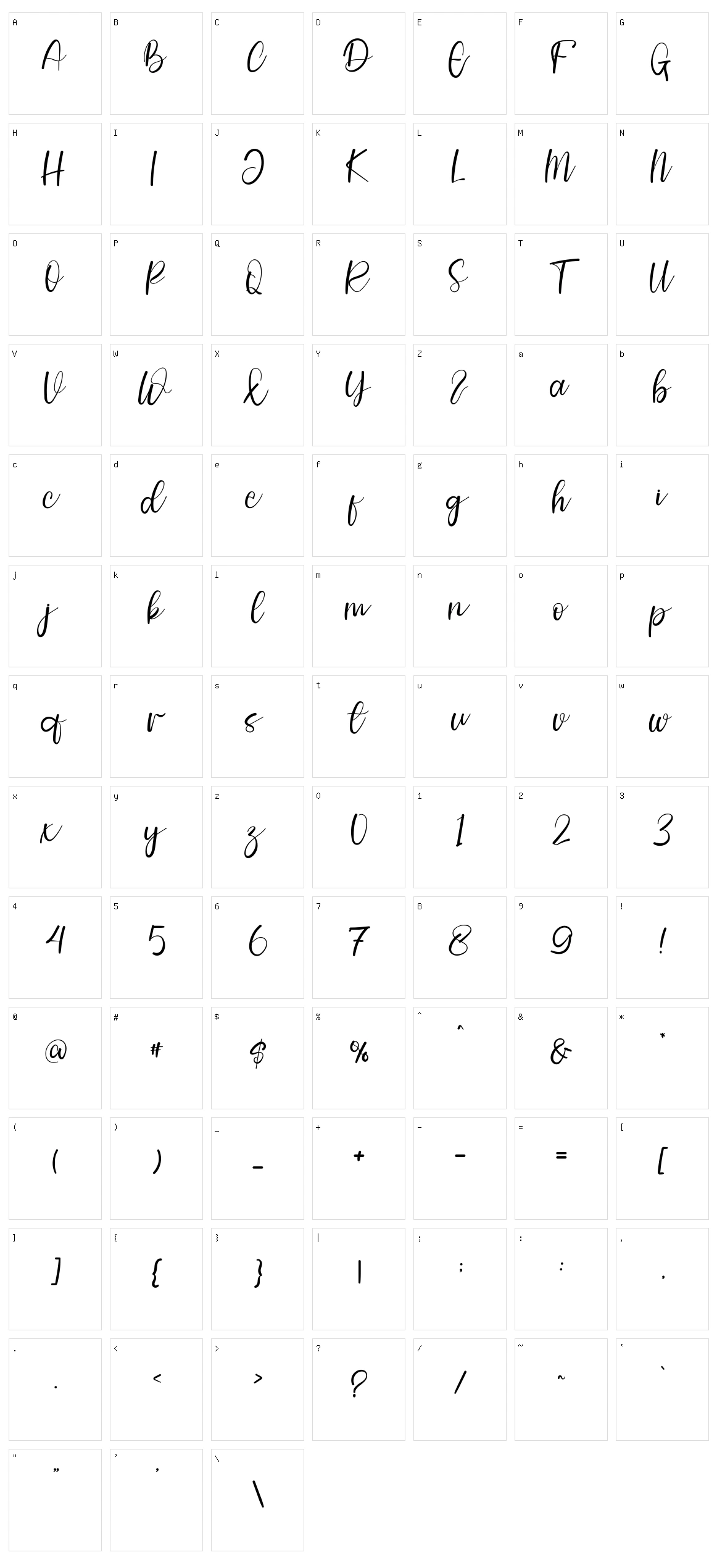 Xatallia Character Set