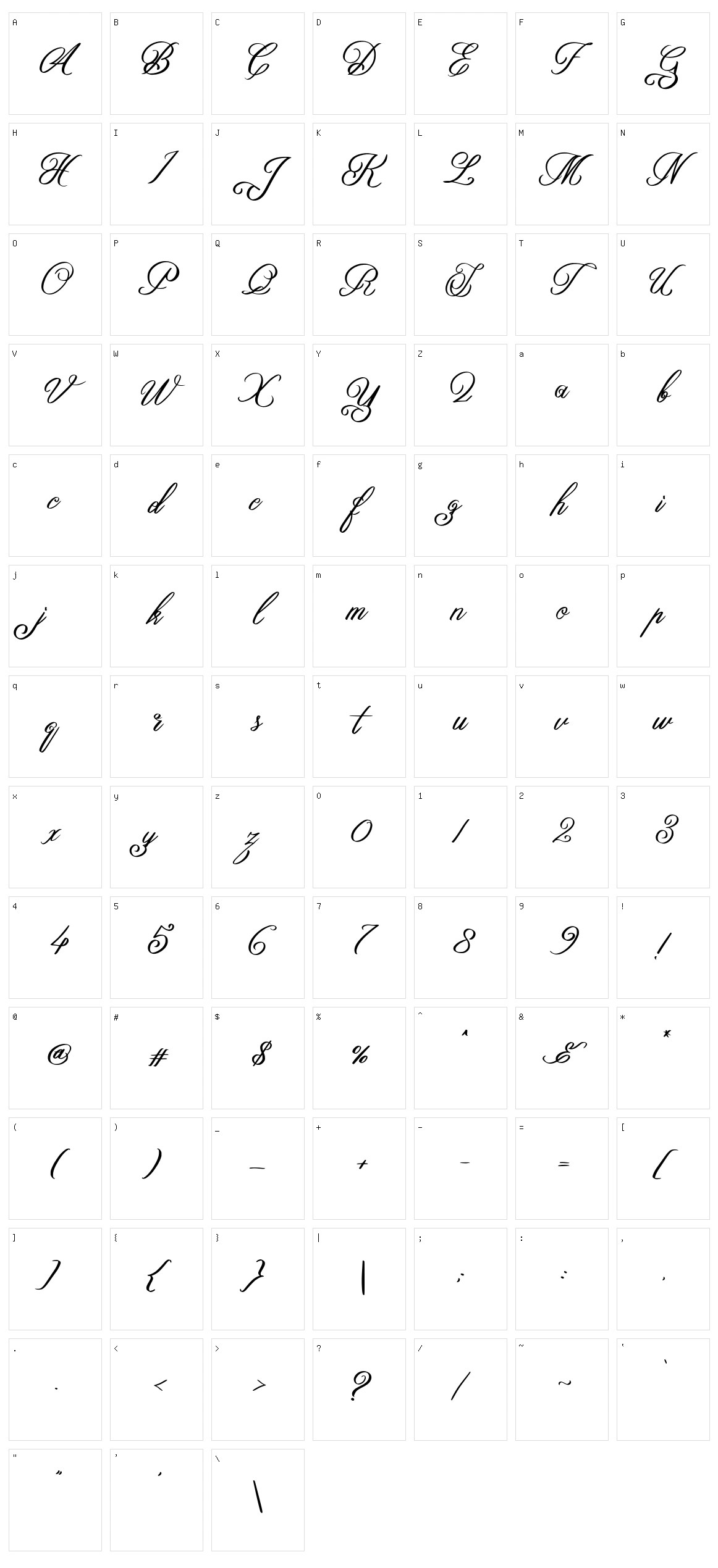 Yafoga Character Set
