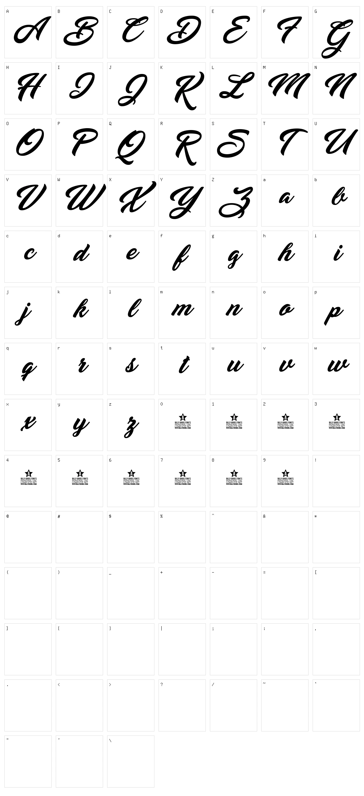 Yananeska Character Set