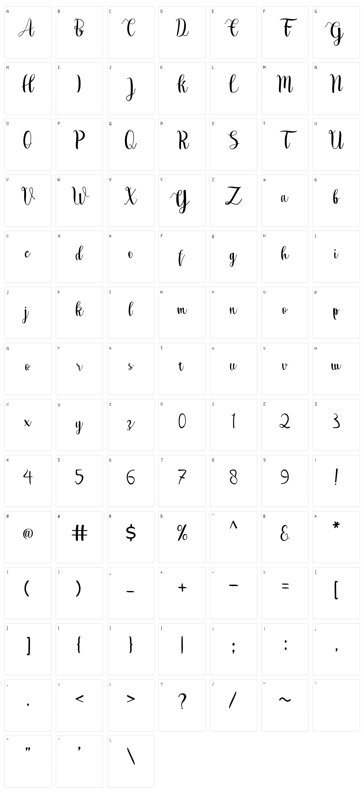 Yellow Ganana Character Set