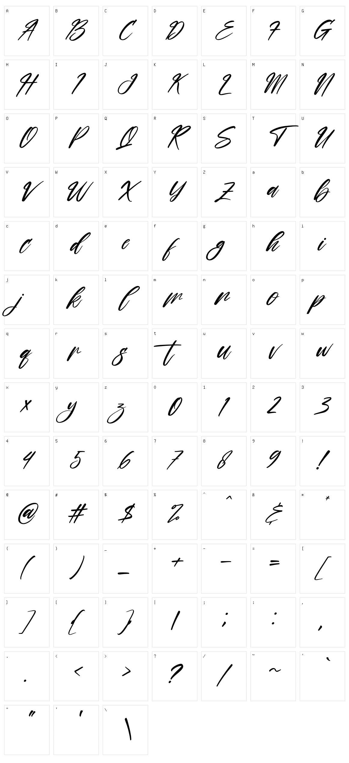Yellowbird Character Set