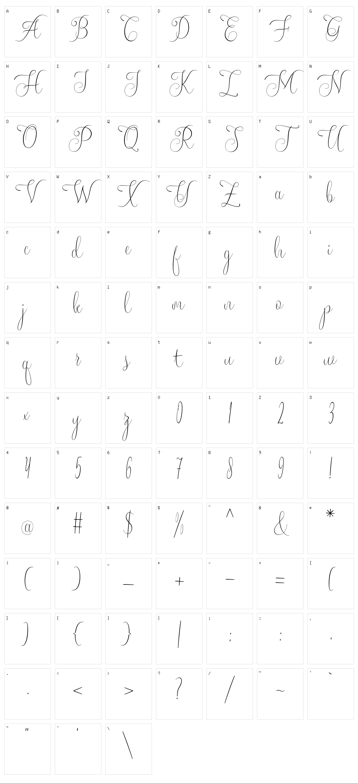 Yolanda Character Set