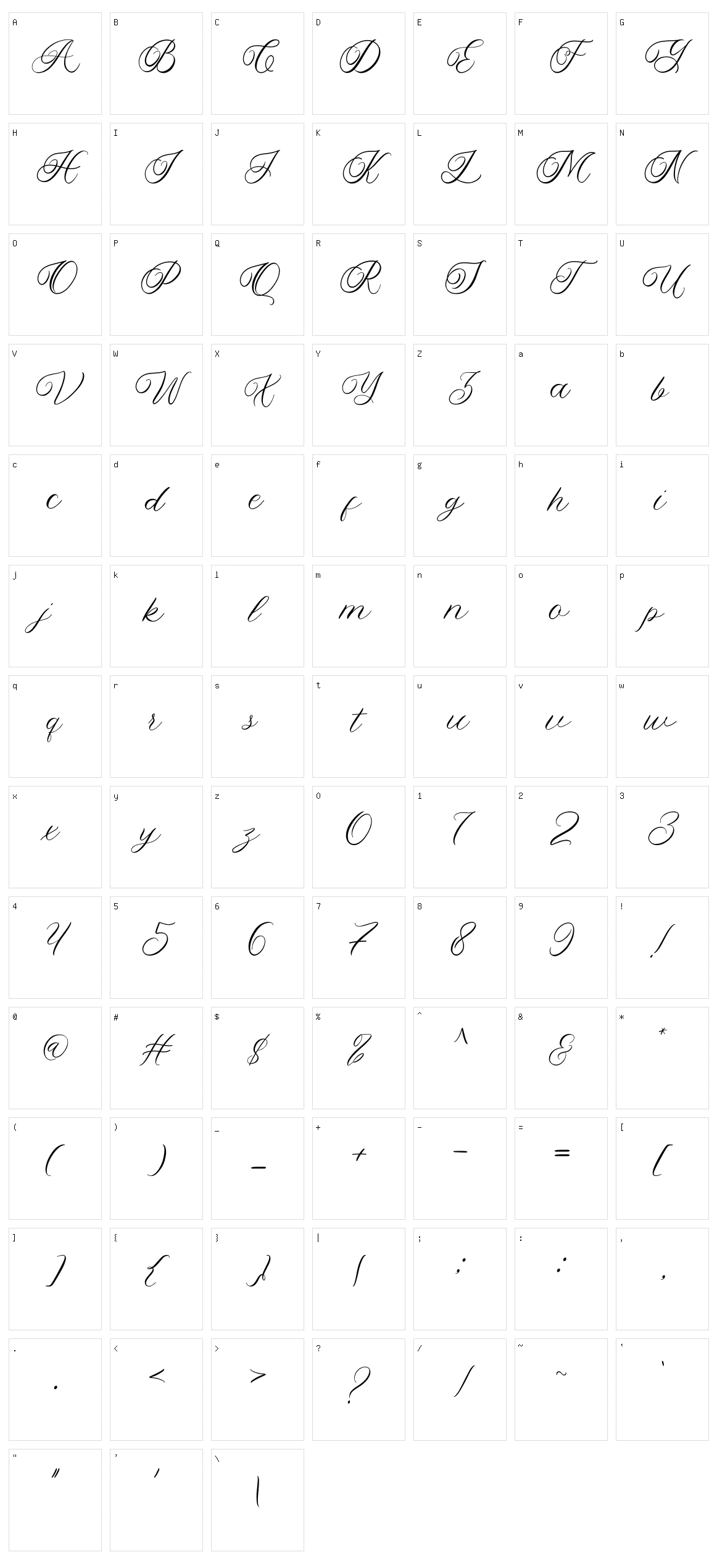 Yolitica Character Set