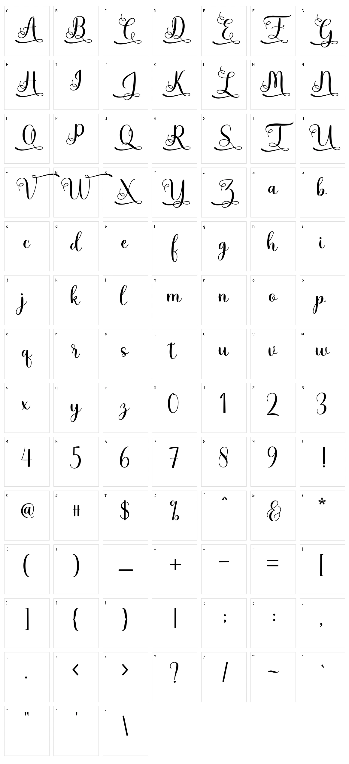 Yoshieka Character Set