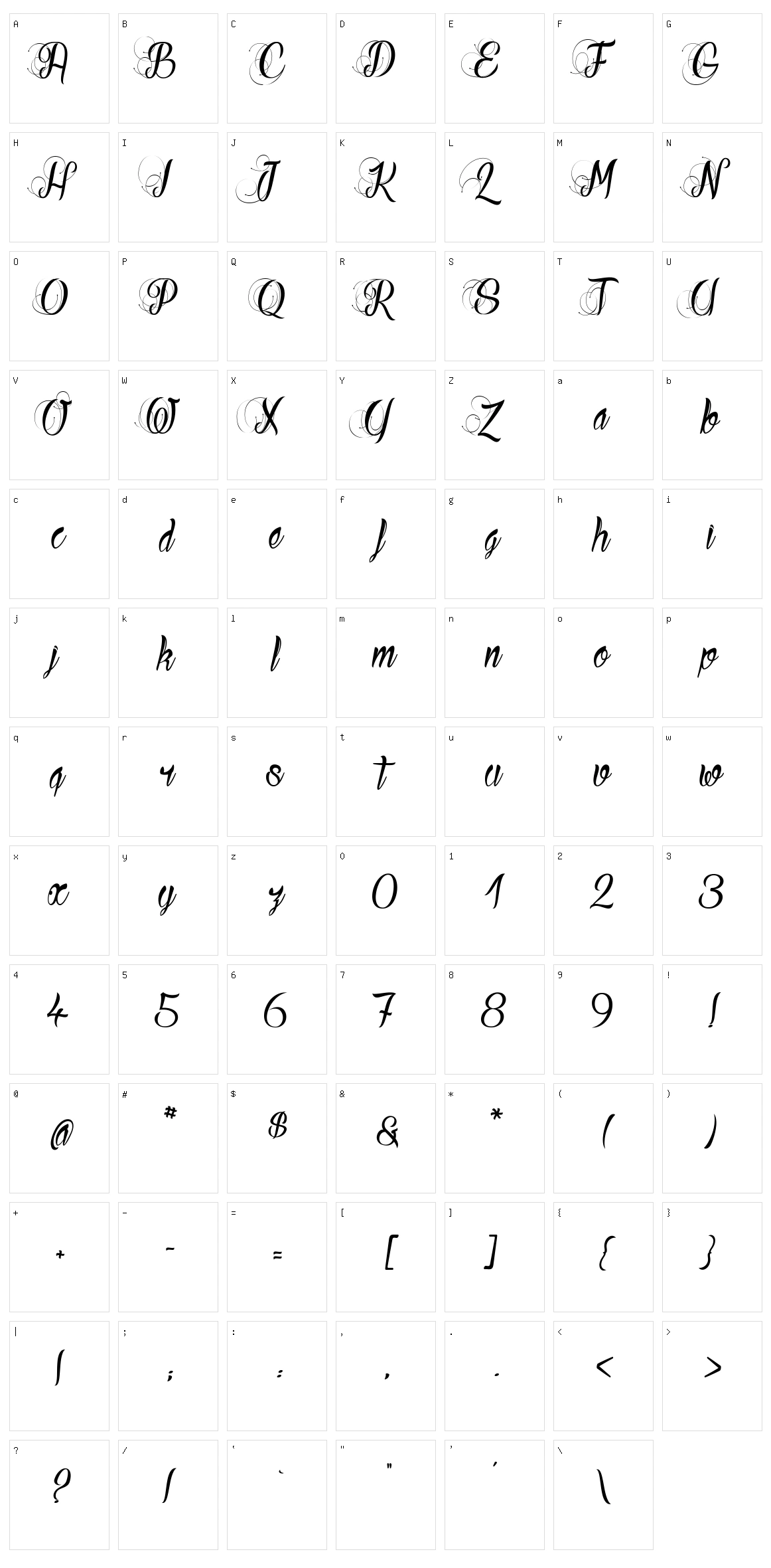 Your Fear Character Set