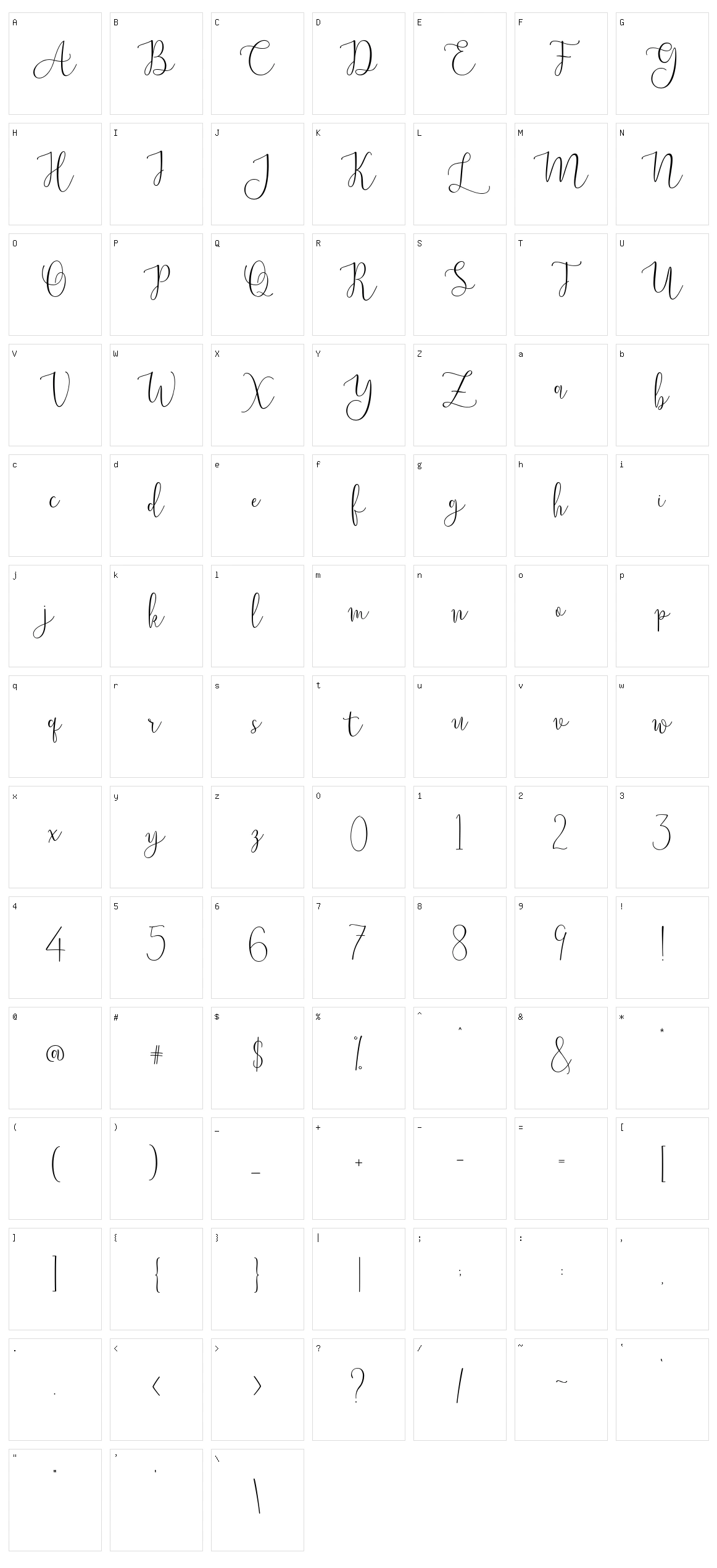 Youthline Character Set