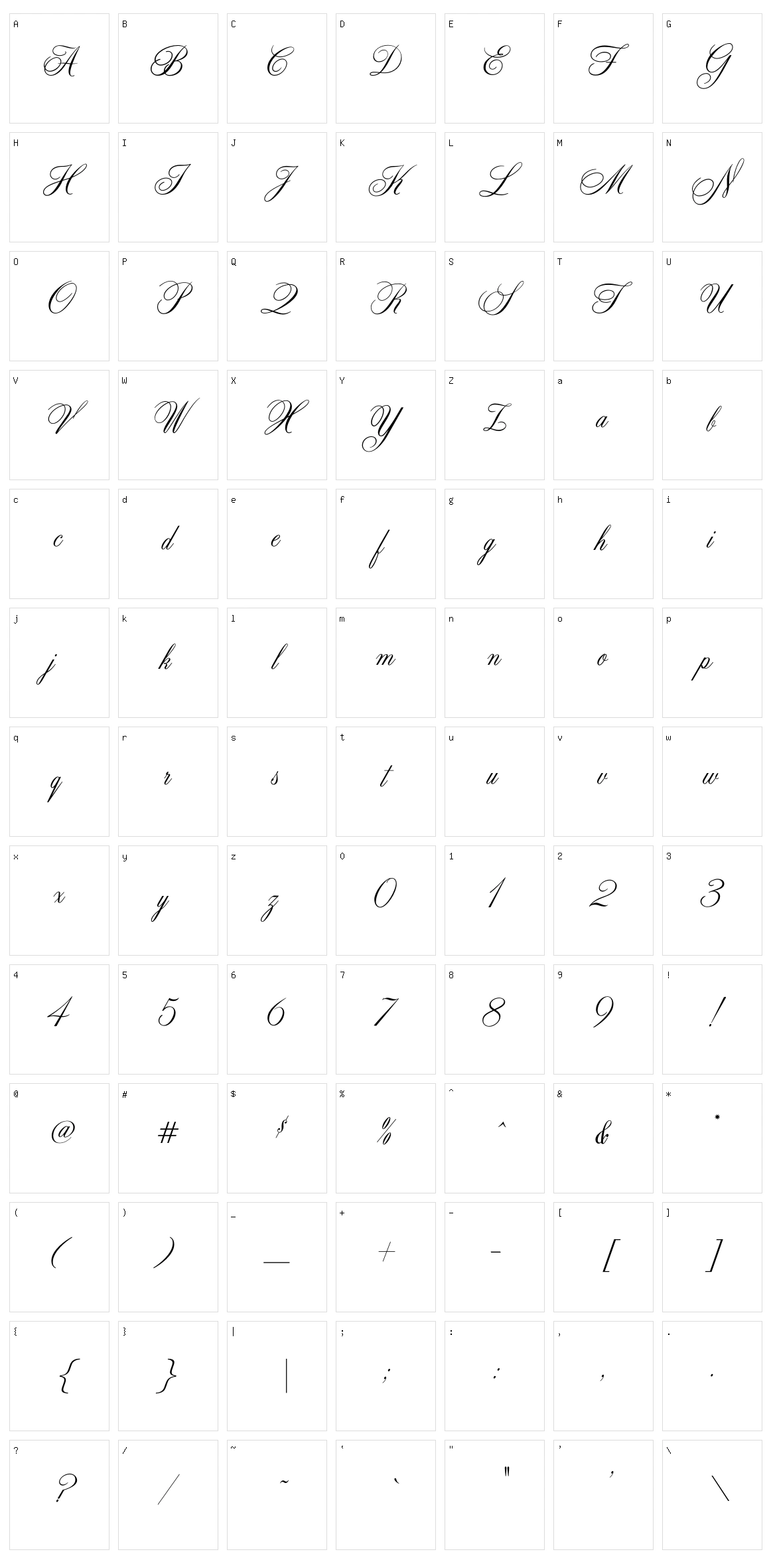 Zenith CP Character Set