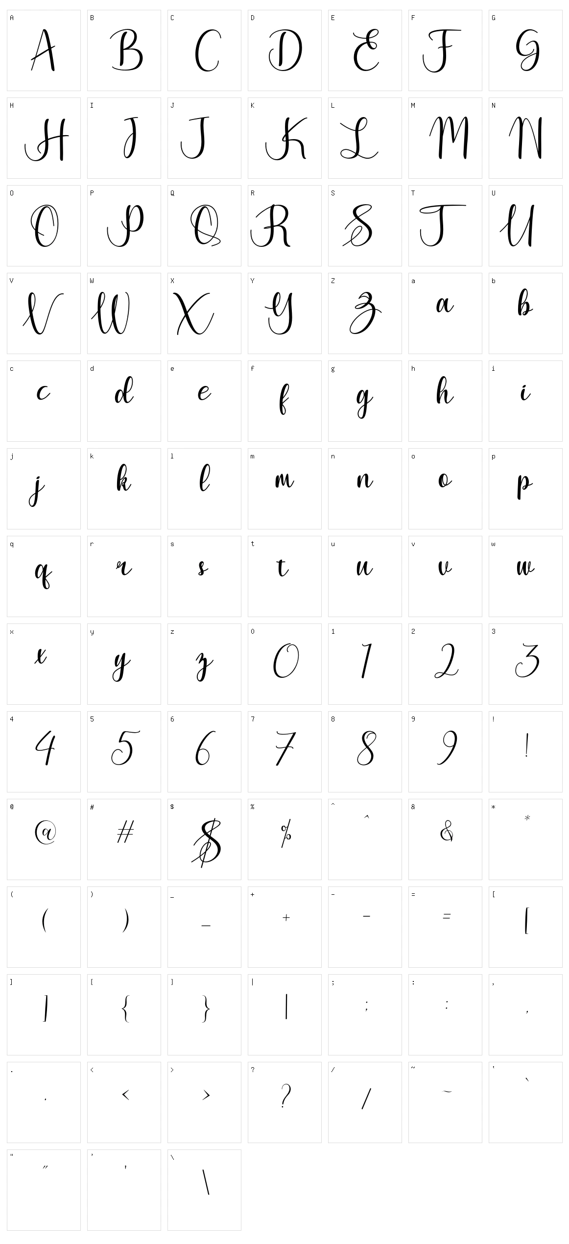 Zubayda Character Set