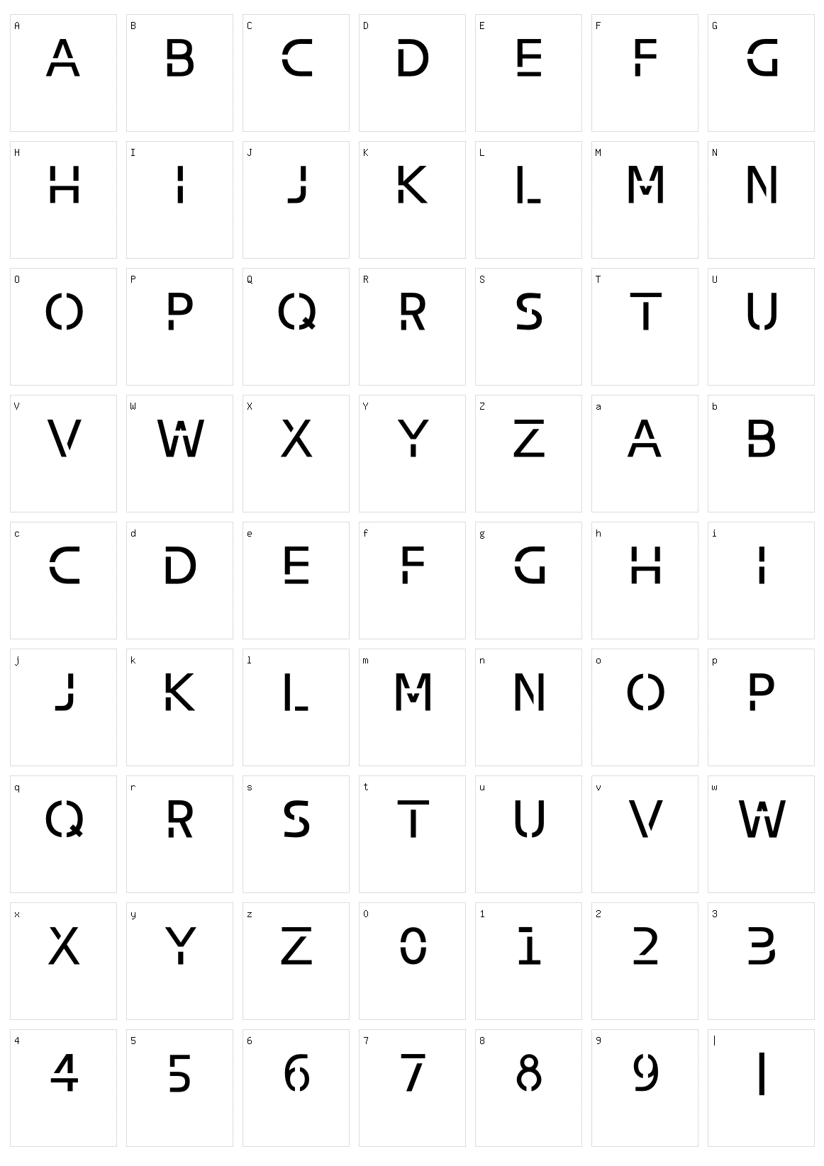 Abang Character Set