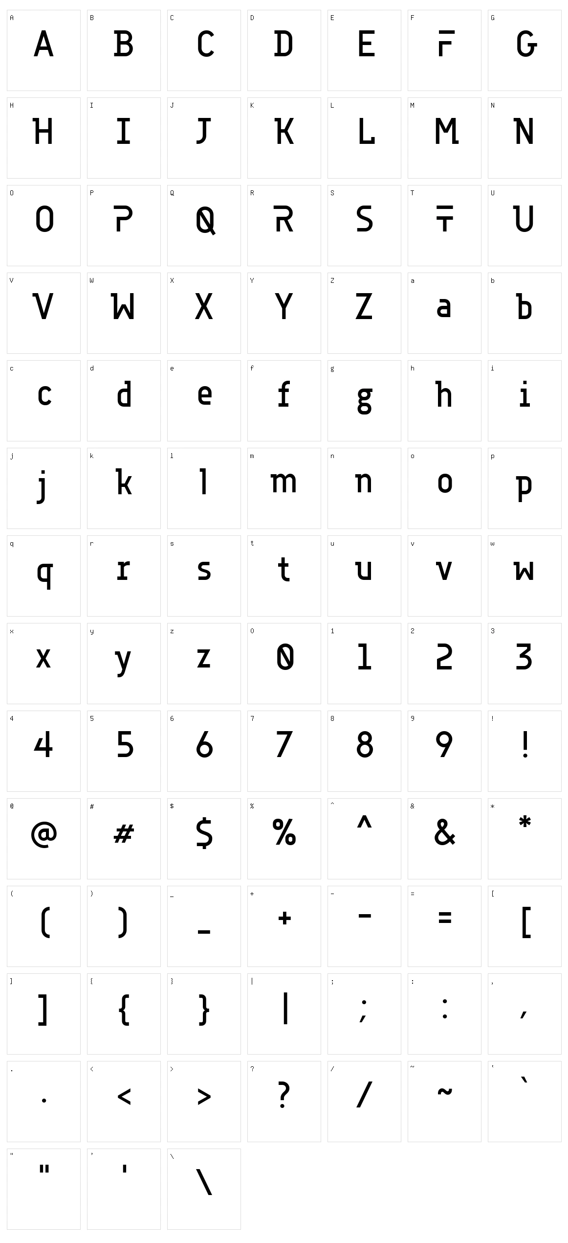 Accuratist Character Set
