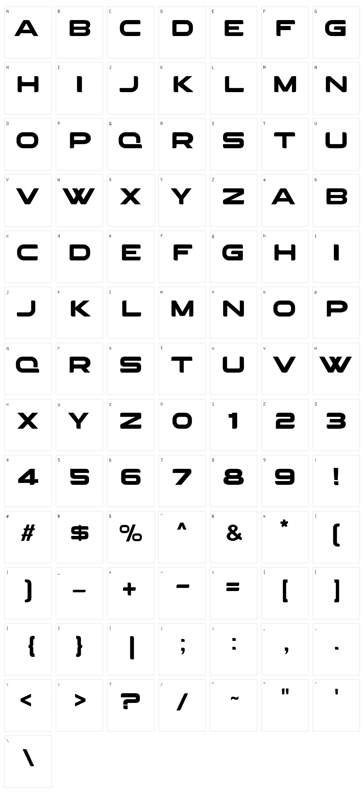 Agressive Character Set