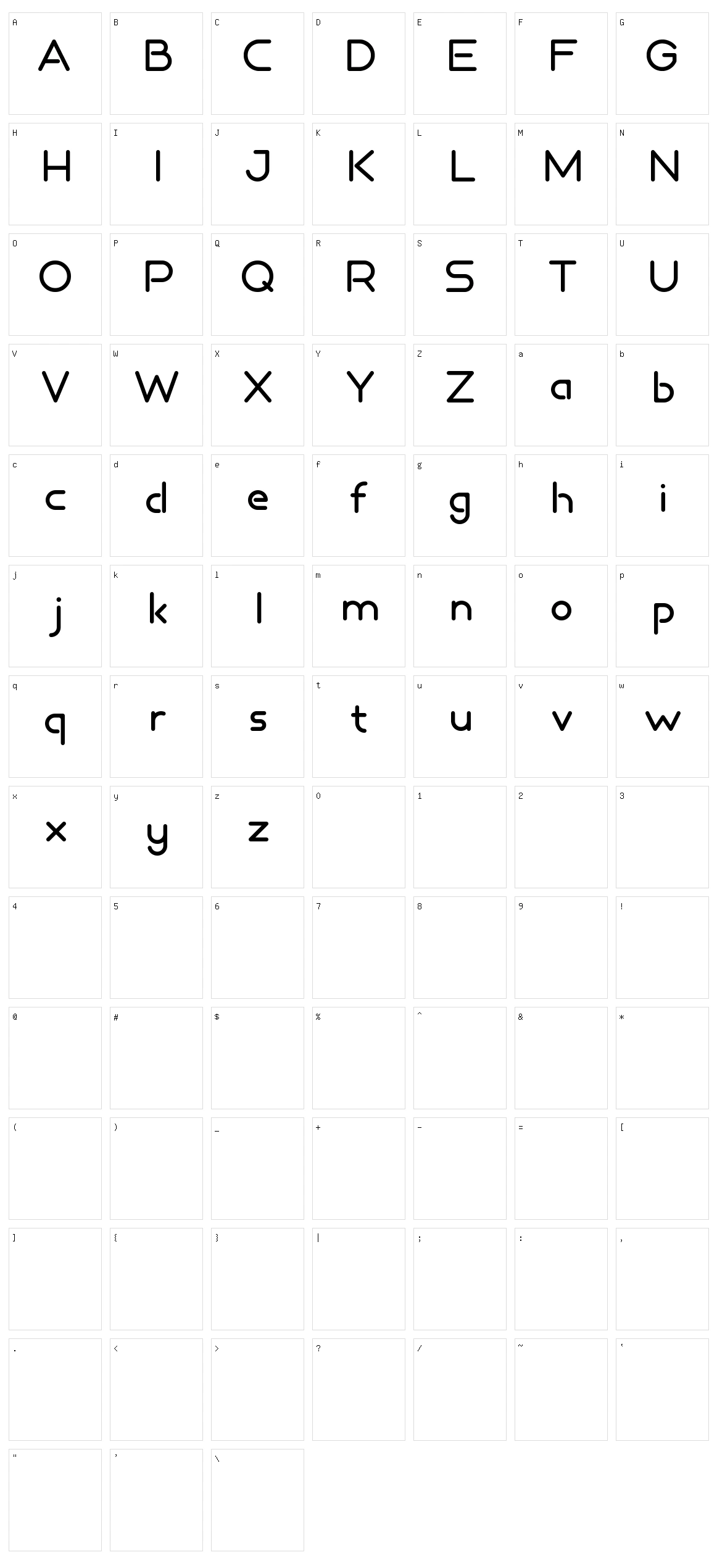 Akanta Character Set