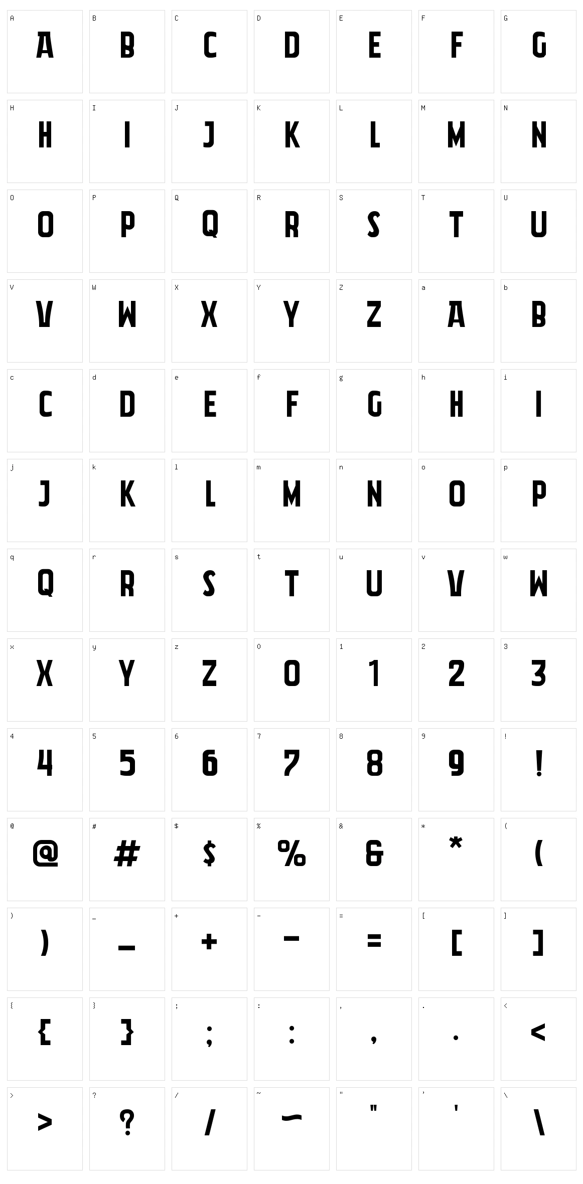 Akira Jimbo Character Set