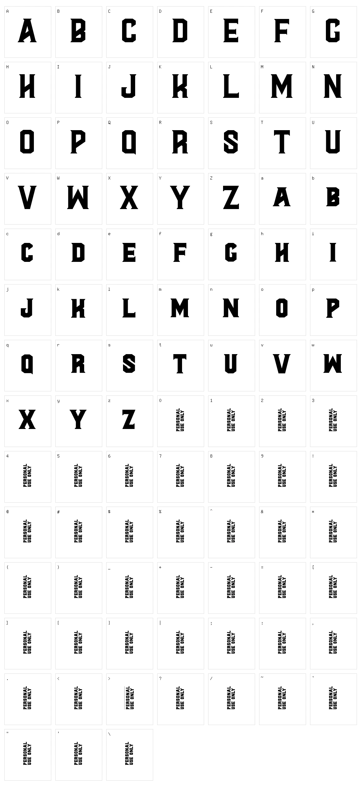 AL Valenciaga Character Set