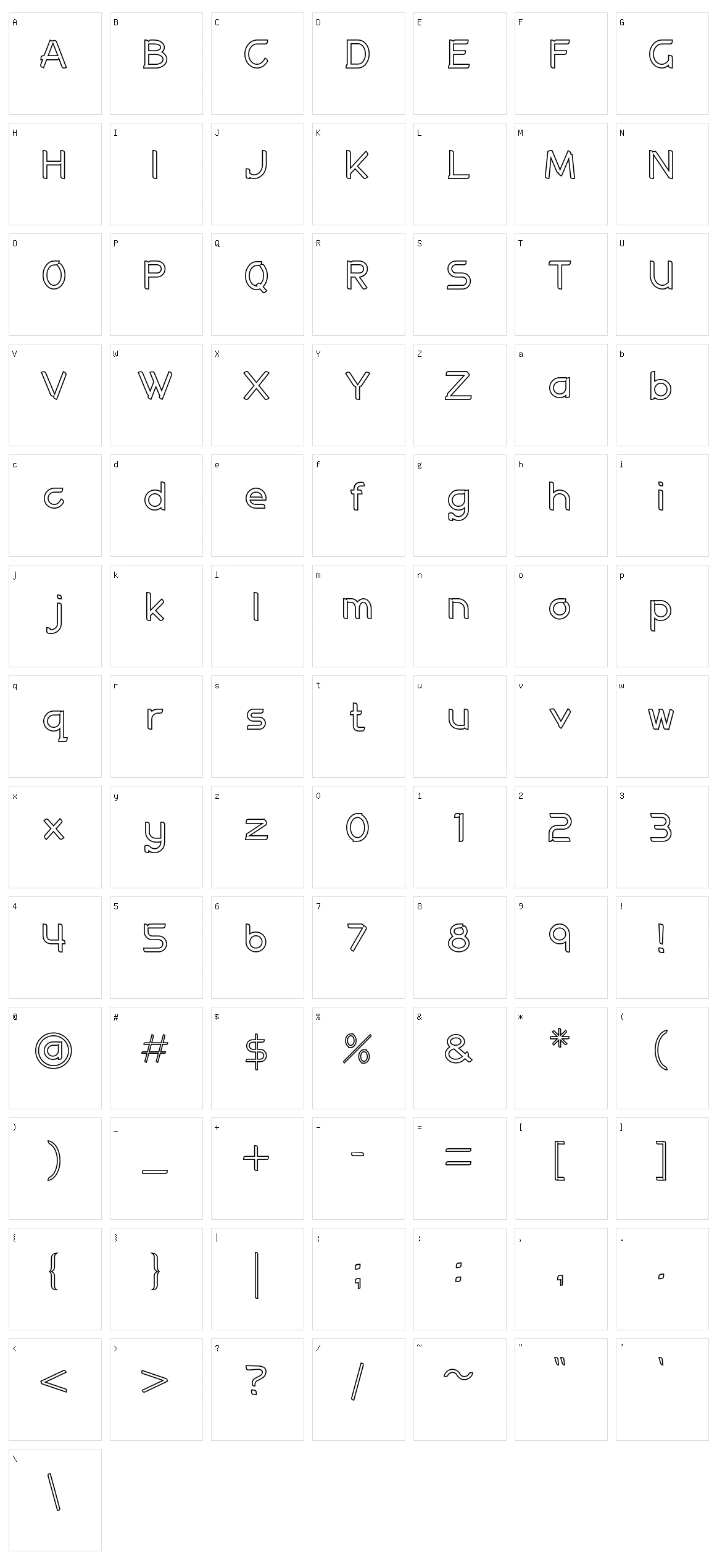 Allenatore Character Set