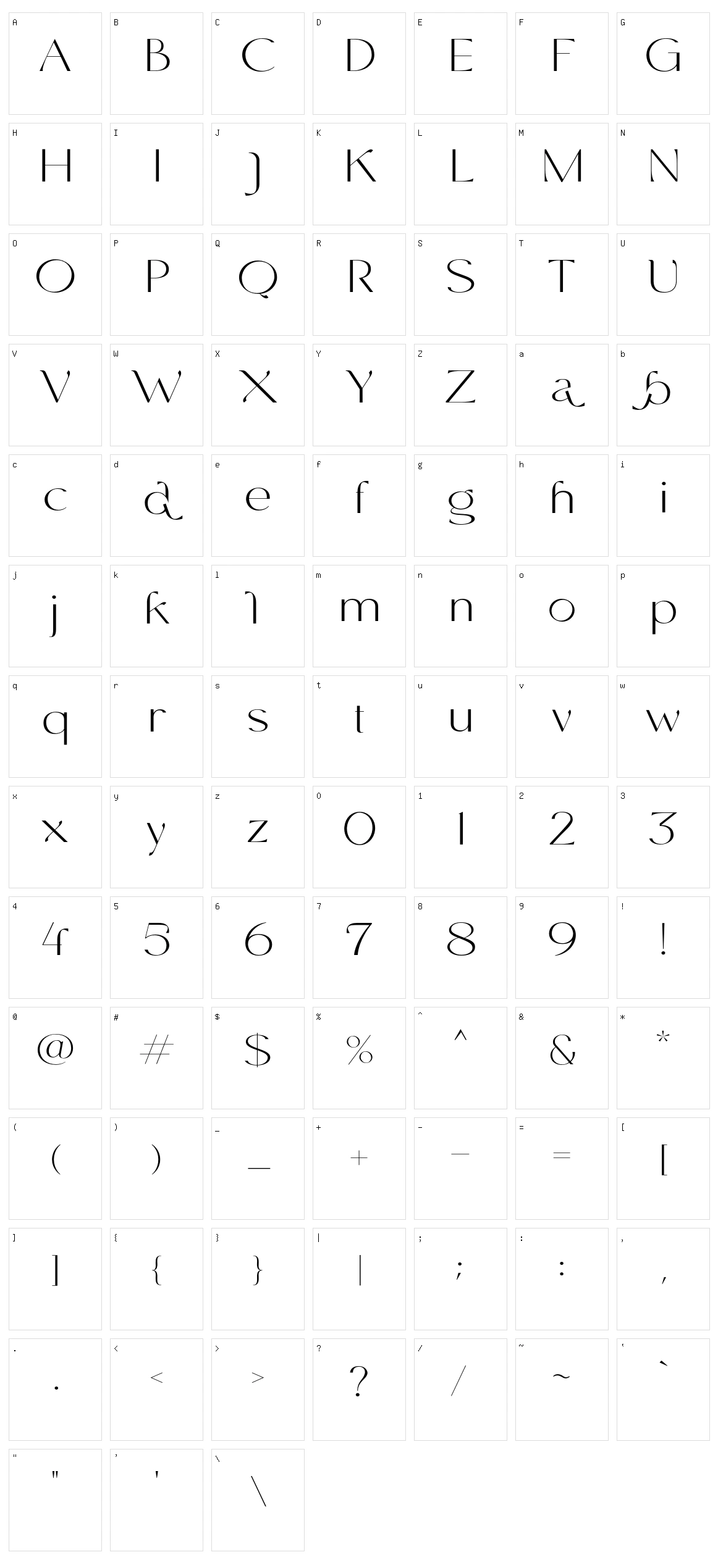 Allright Character Set
