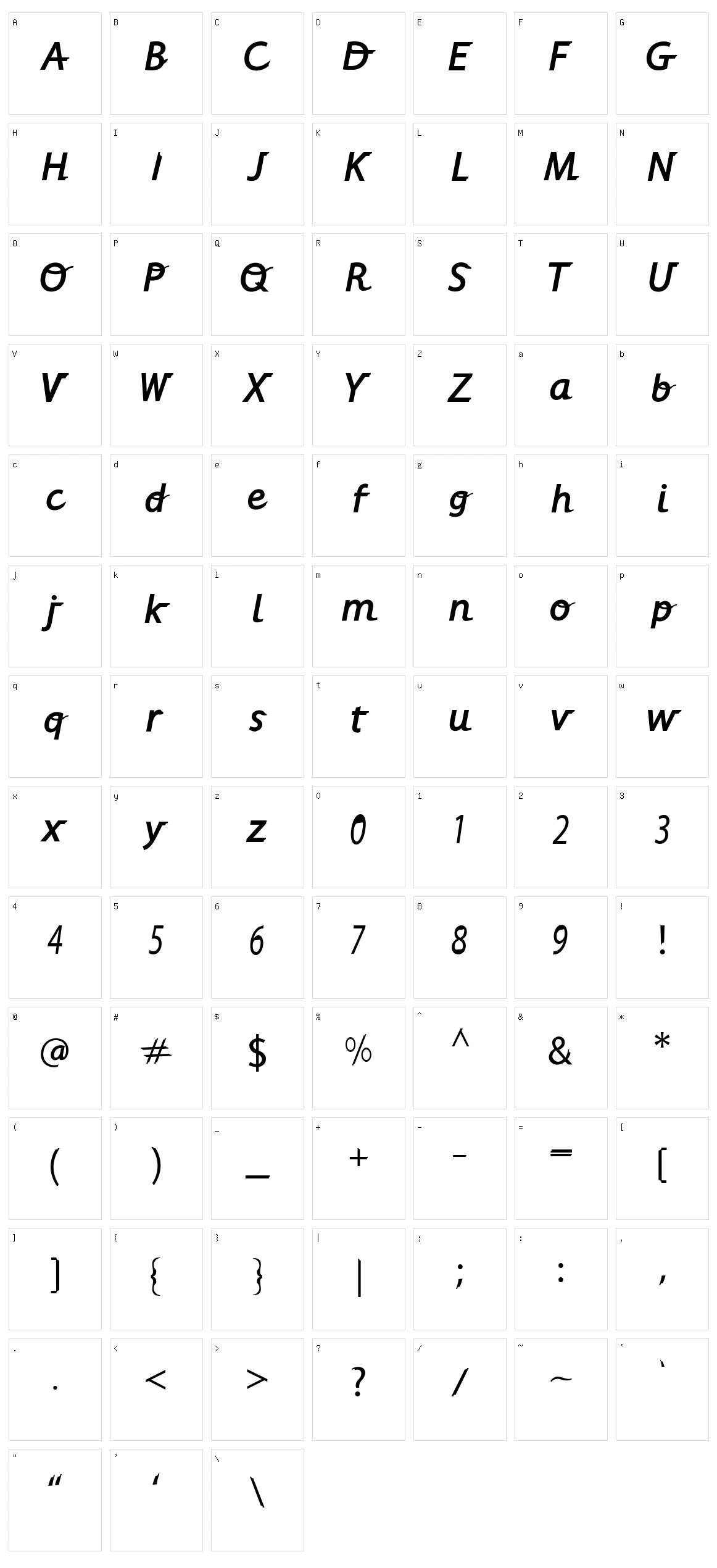 Alpha Crisp Character Set