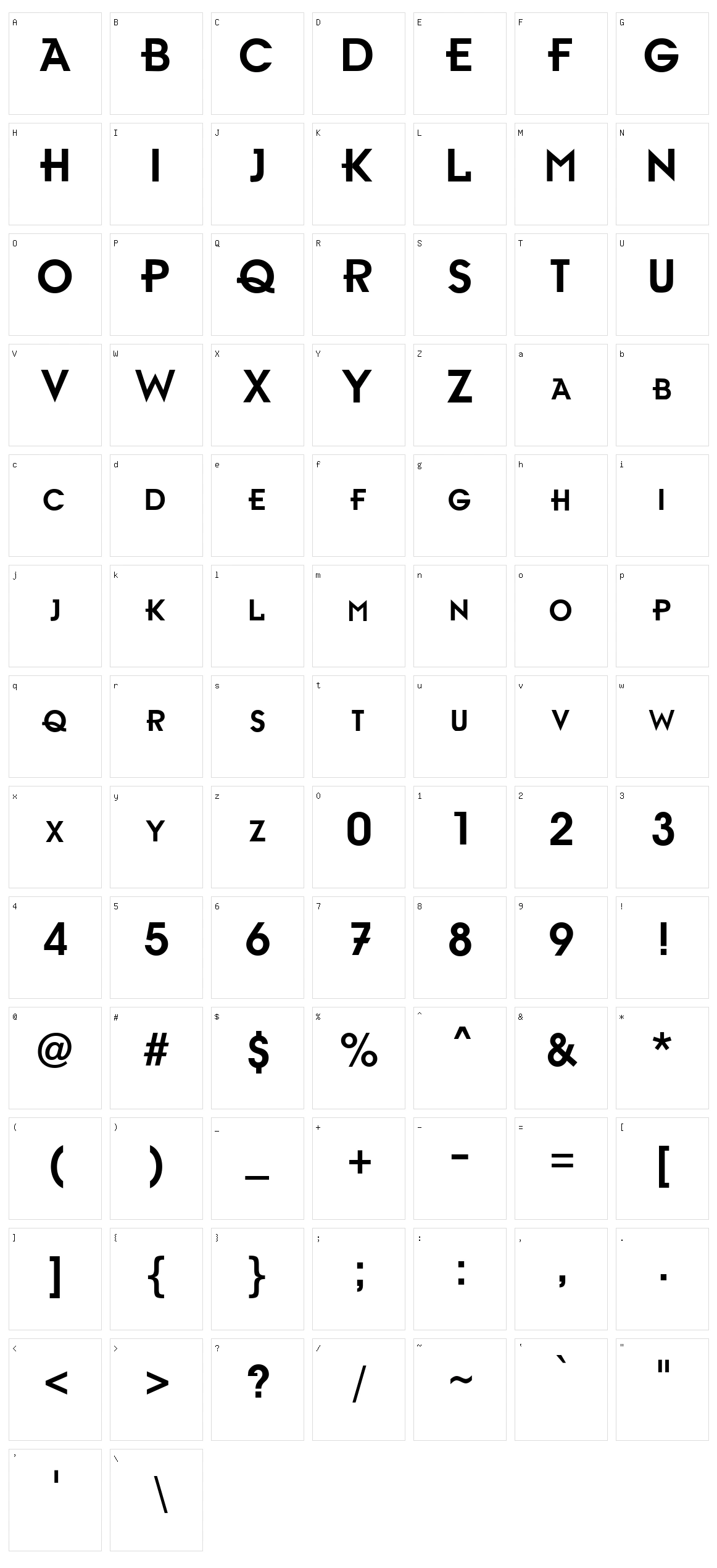 Ambient Character Set