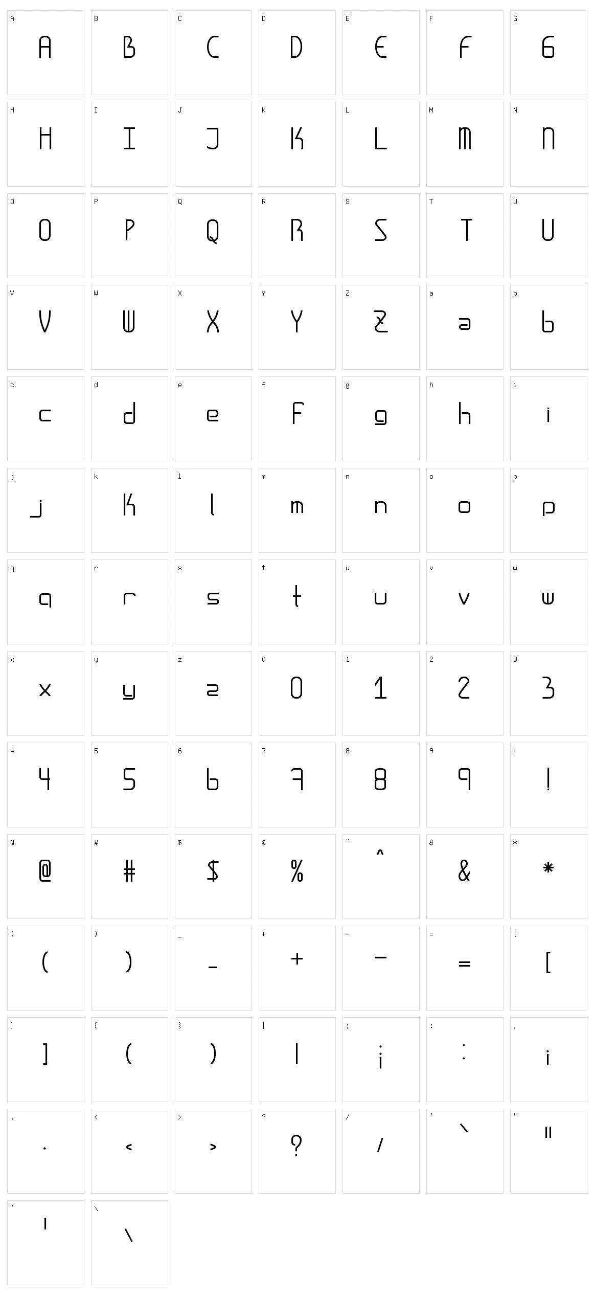 Amplitudes Character Set